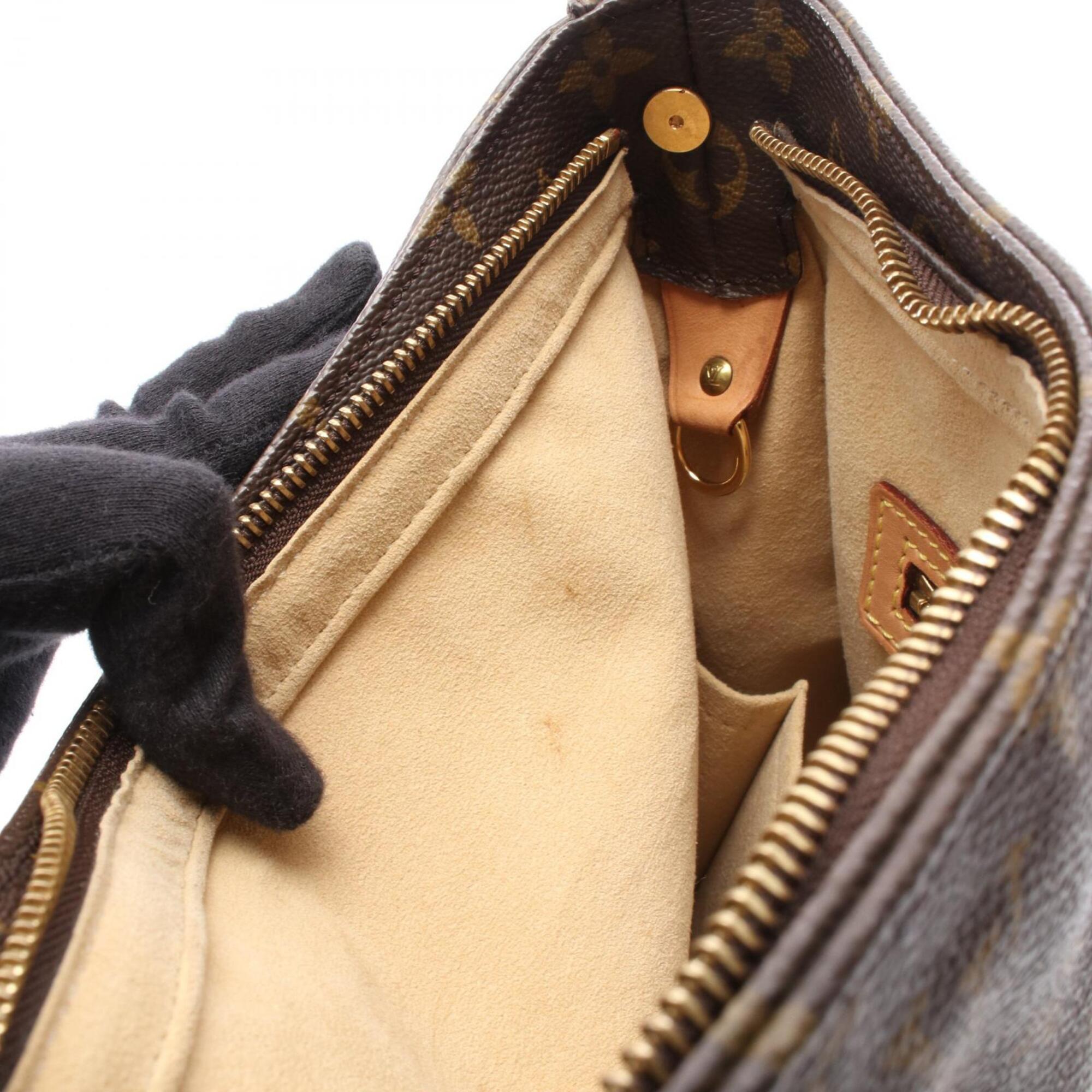 Louis Vuitton Brown Coated Canvas Monogram Pvc Leather Handbag Shoulder Bag (Pre-Owned)