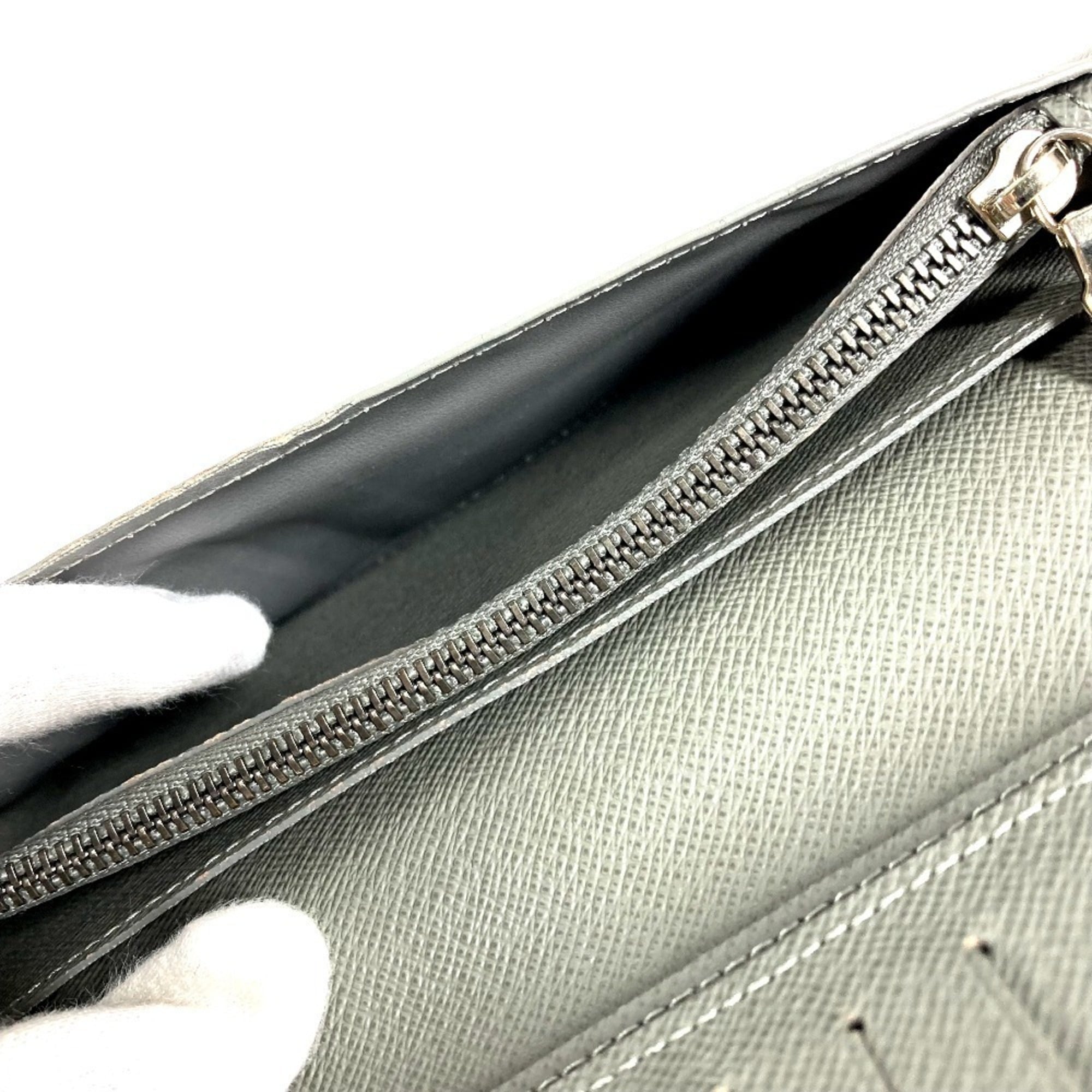 Louis Vuitton Monogram Gray Canvas Leather Long Wallet (Bi-Fold) (Pre-Owned)