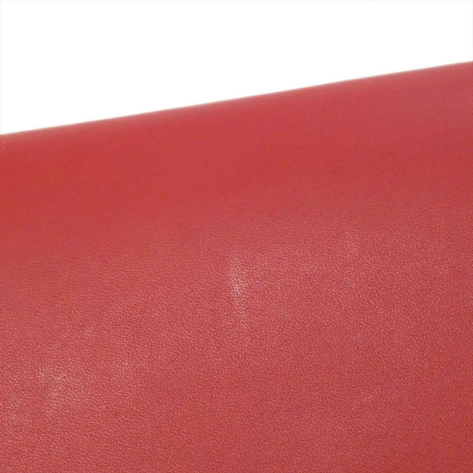 Gucci Pink Red Color Leather Long Wallet (Bi-Fold) (Pre-Owned)