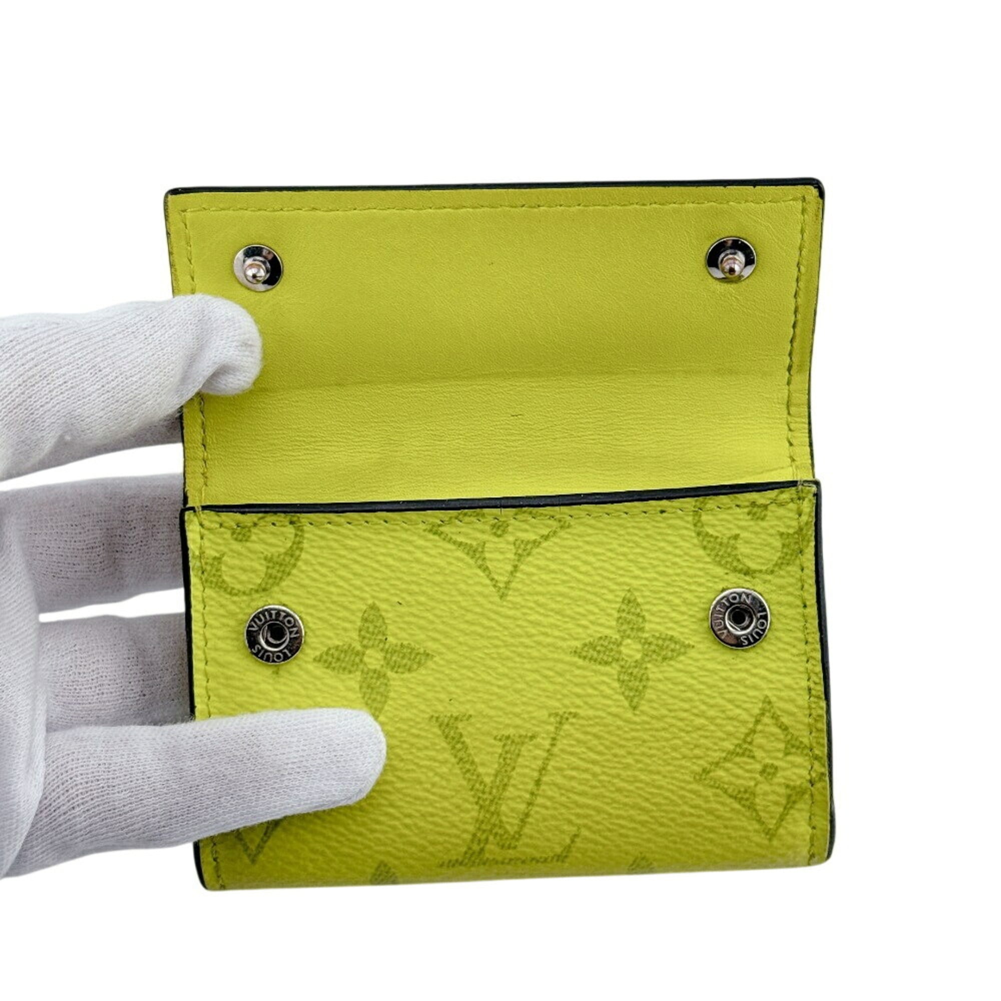 Louis Vuitton Yellow Leather Wallet (Tri-Fold) (Pre-Owned)