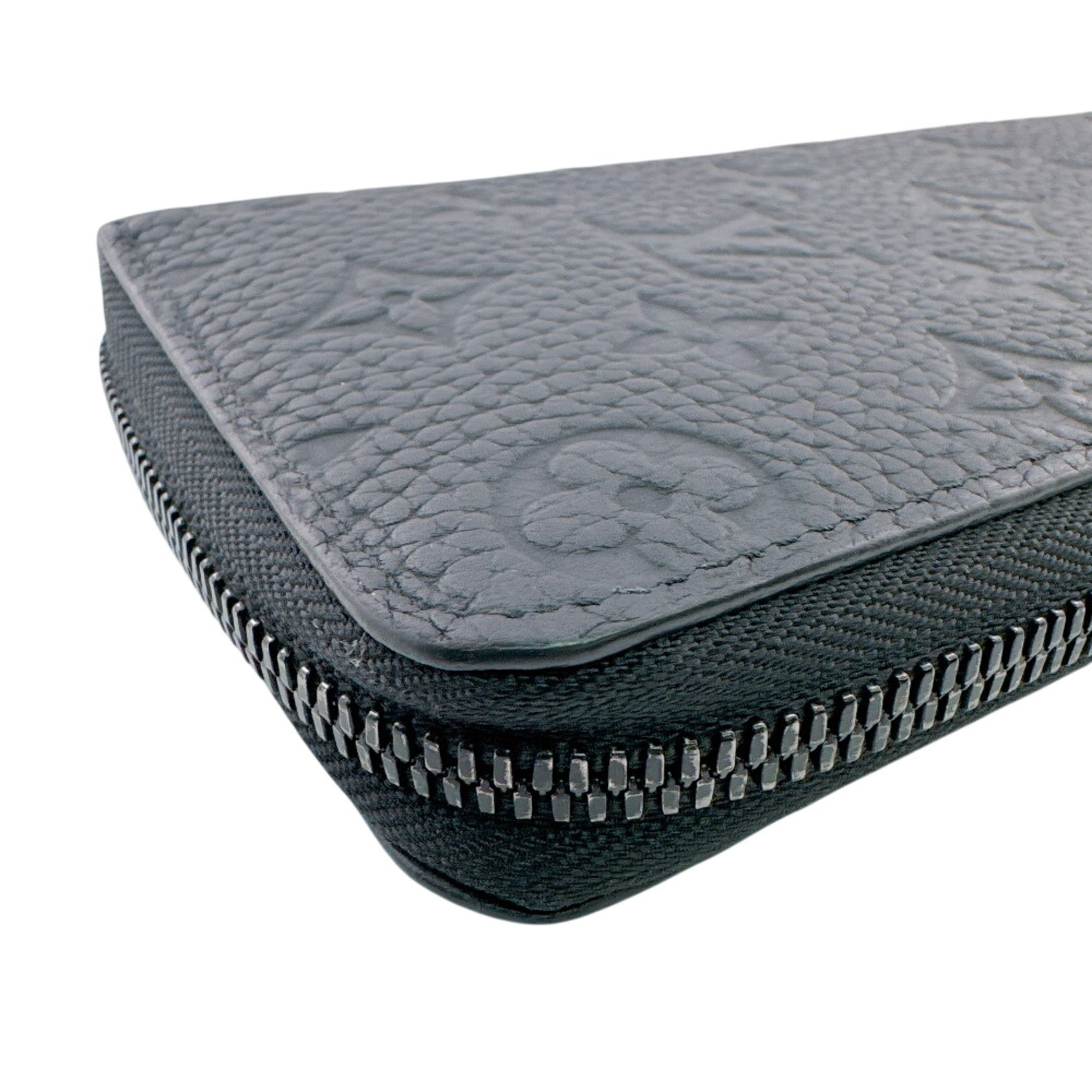 Louis Vuitton Black Leather Long Wallet (Bi-Fold) (Pre-Owned)