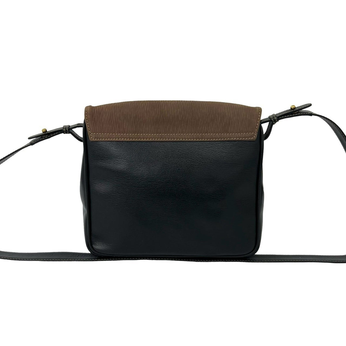 Loewe Black Brown Leather Crossbody Bag Pochette Shoulder Bag (Pre-Owned)