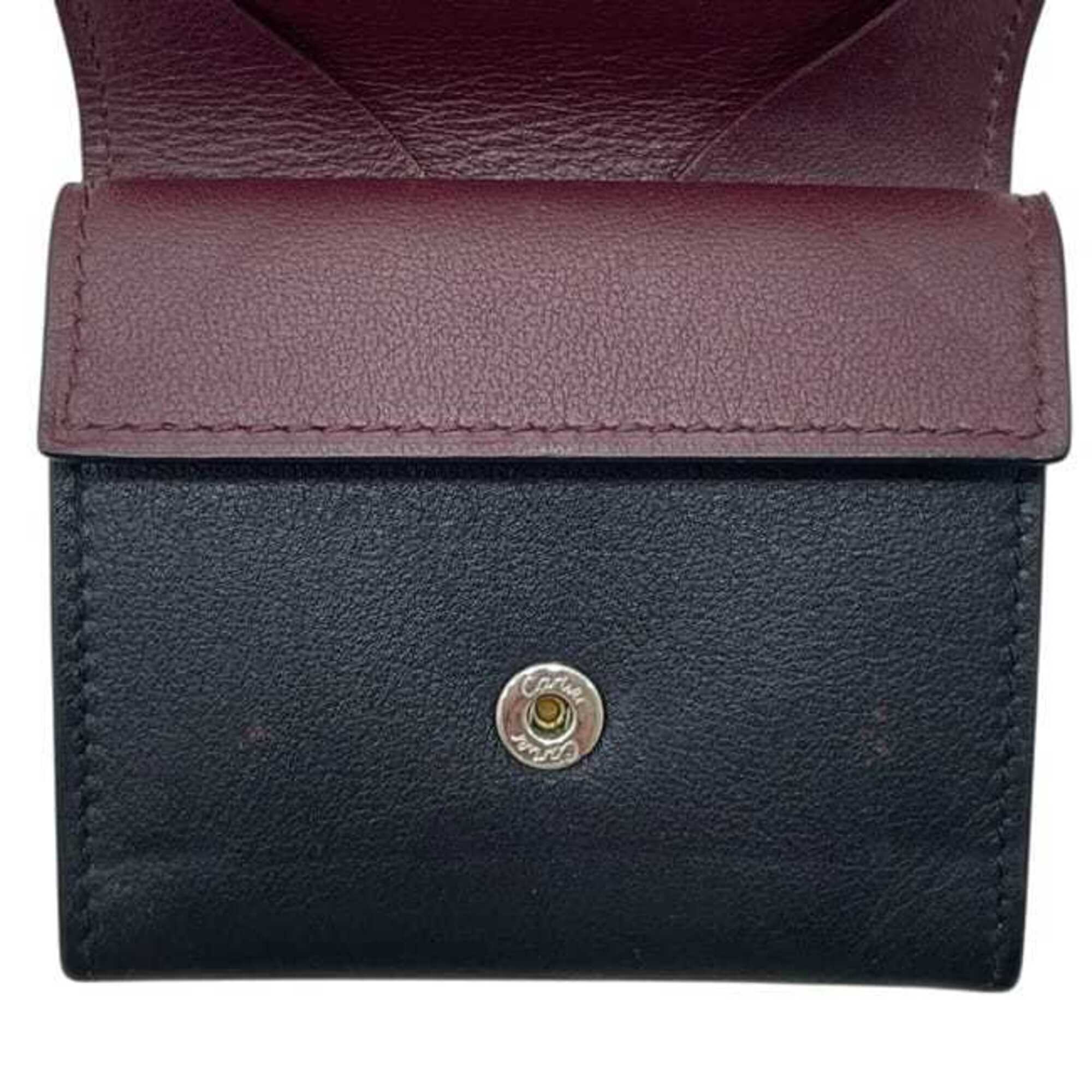 Cartier Black Leather Coin Purse/Coin Case (Pre-Owned)