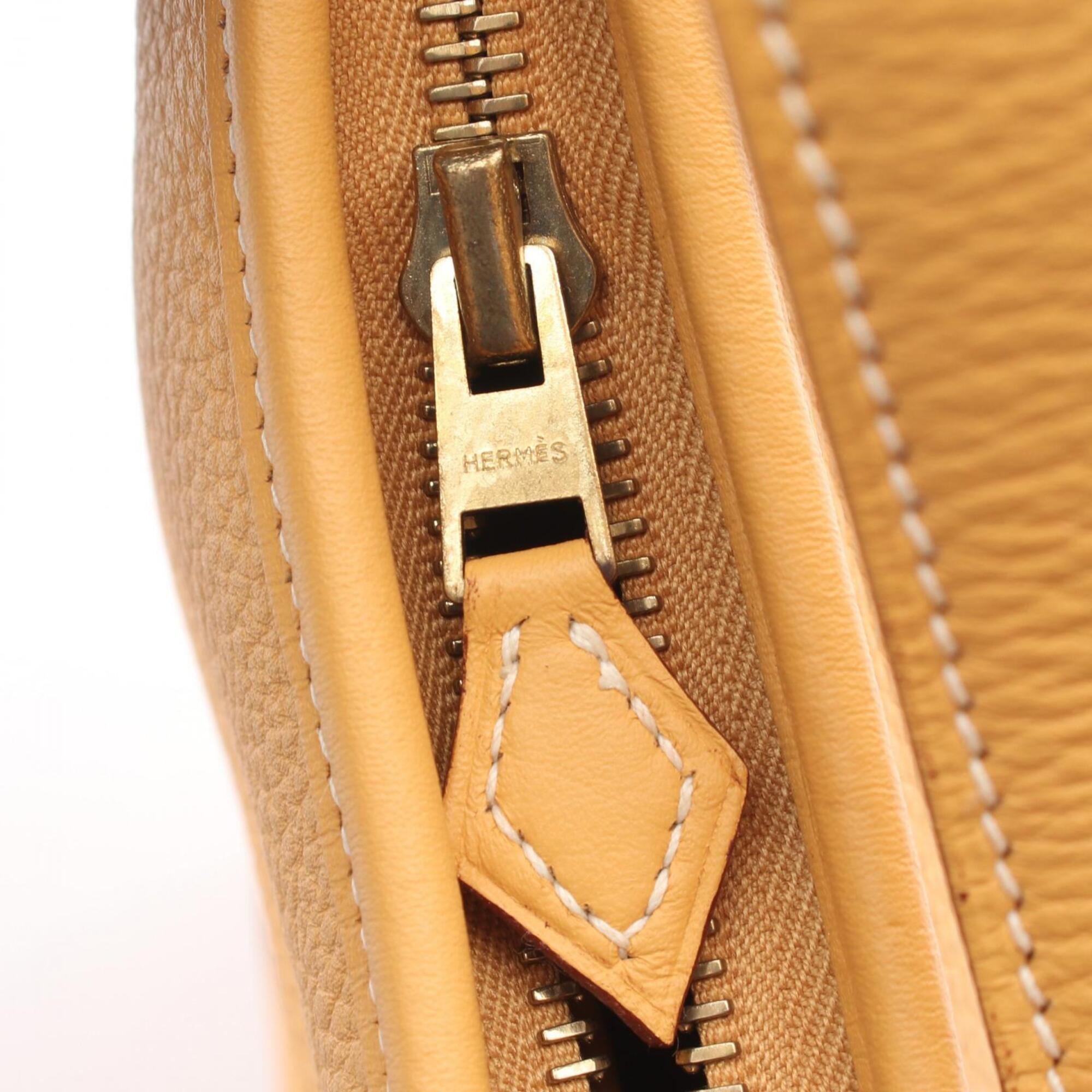 Hermes Jaune Yellow Taurillon Clemence Leather Handbag Shoulder Bag (Pre-Owned)