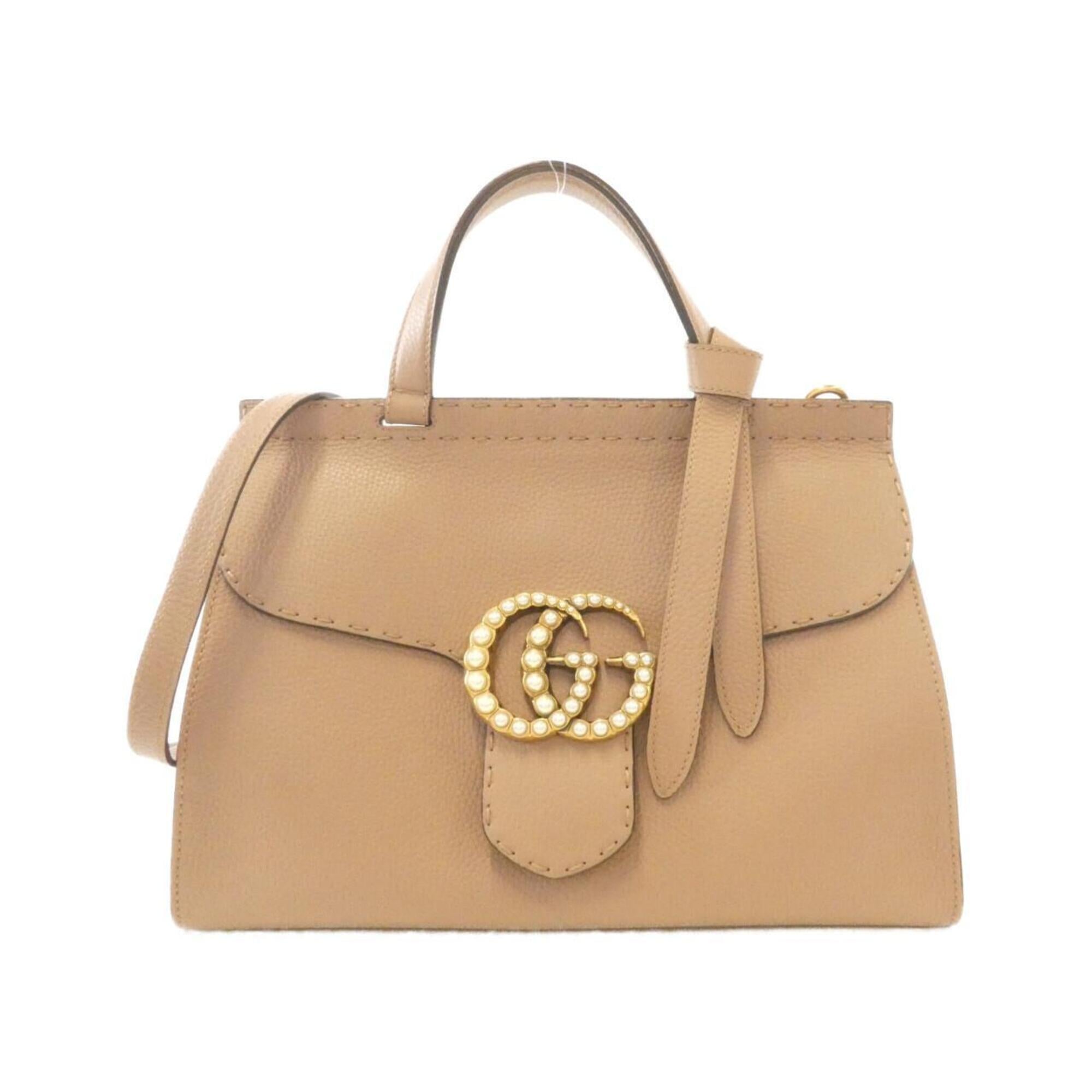 Gucci Beige Leather Handbag (Pre-Owned)