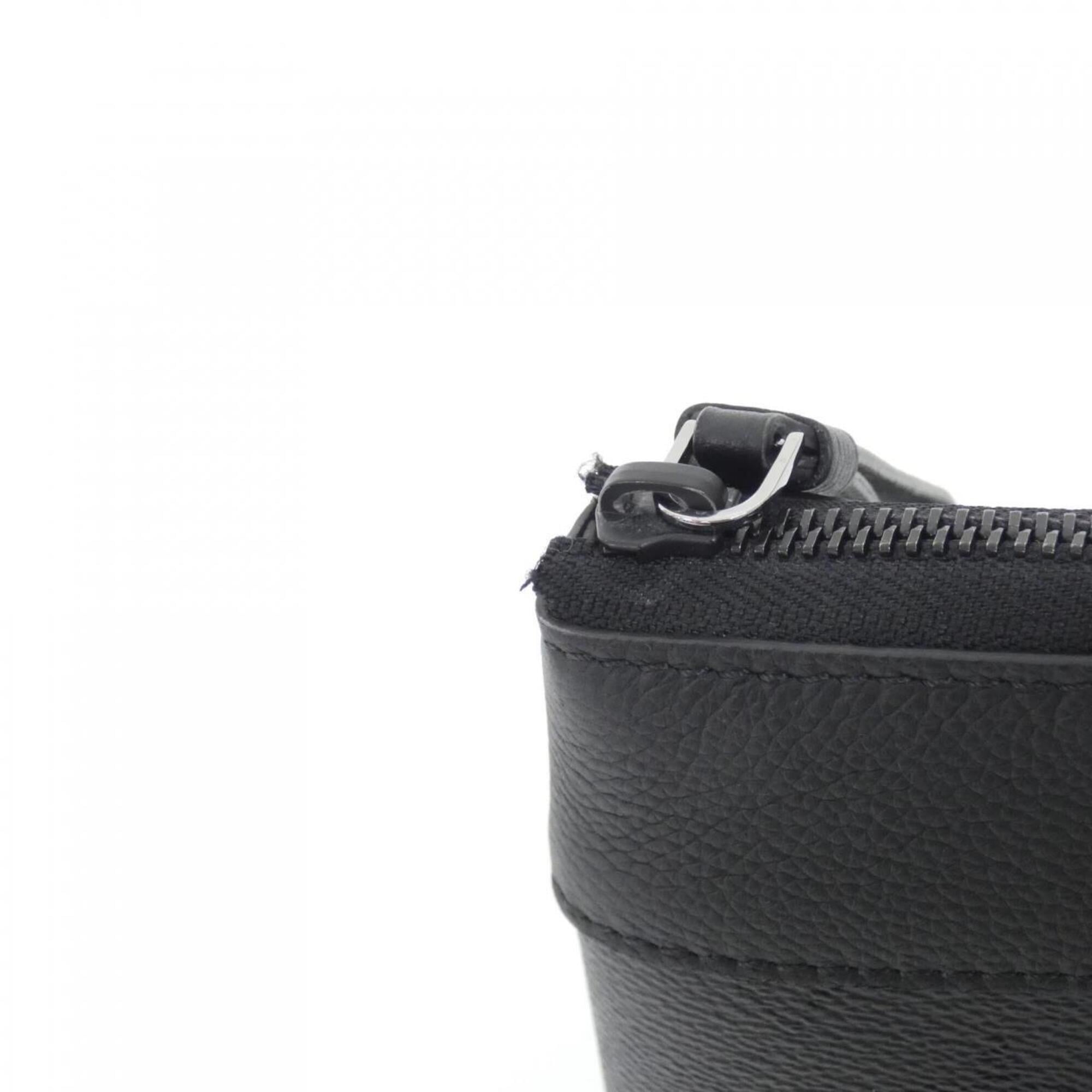 Louis Vuitton Black Coated Canvas Leather Handbag Pochette (Pre-Owned)