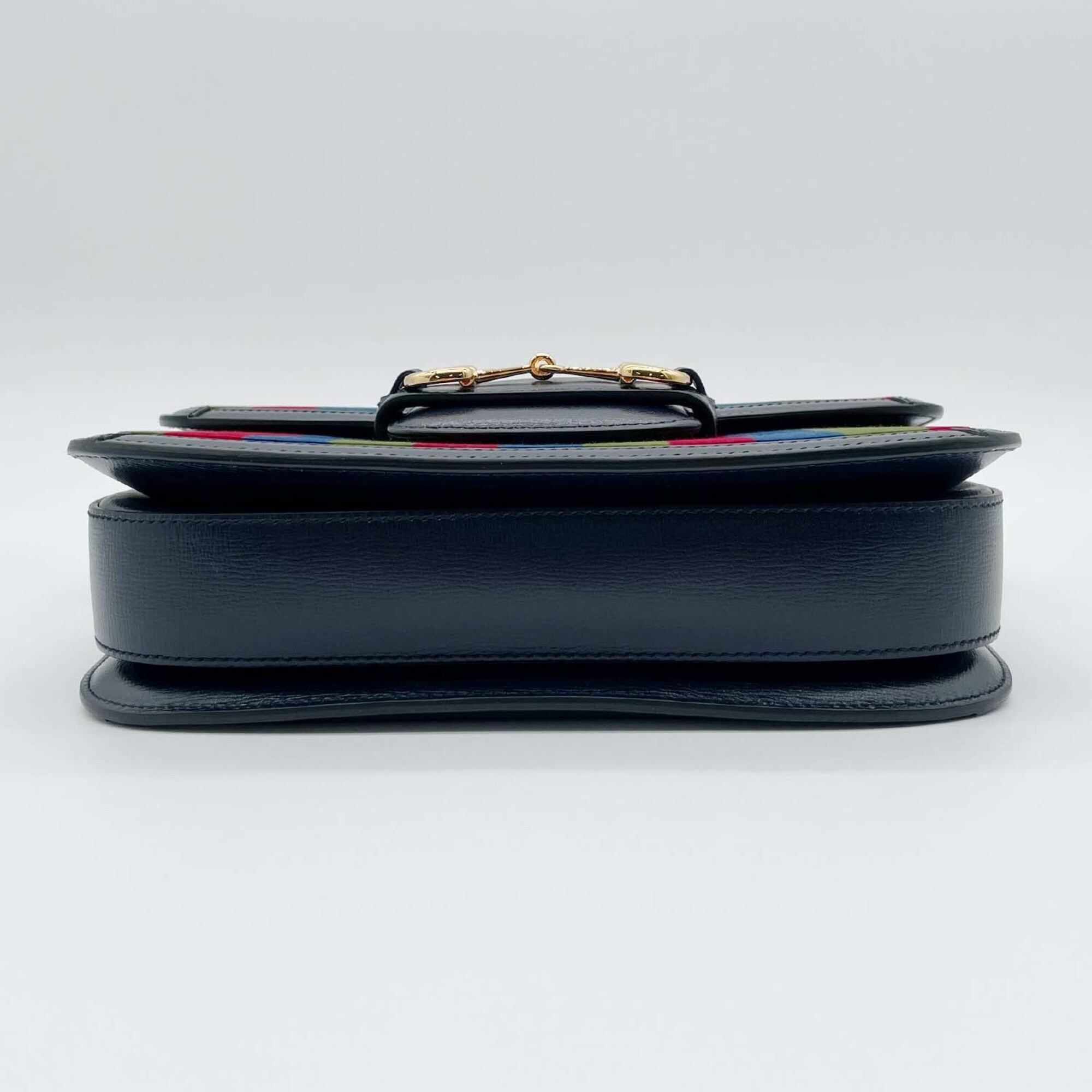 Gucci Navy Leather Shoulder Bag (Pre-Owned)