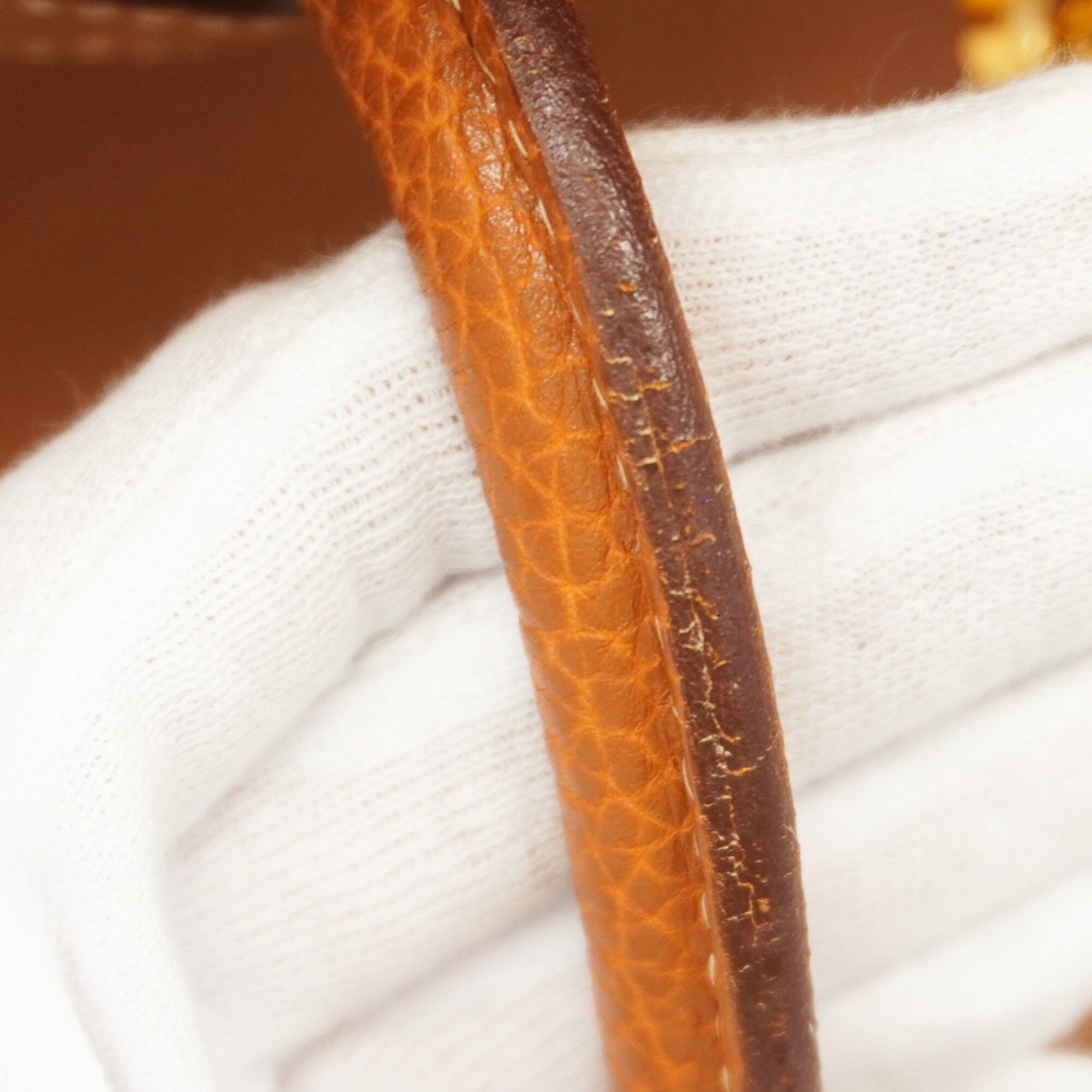 Hermes Gold Togo Leather Handbag (Pre-Owned)