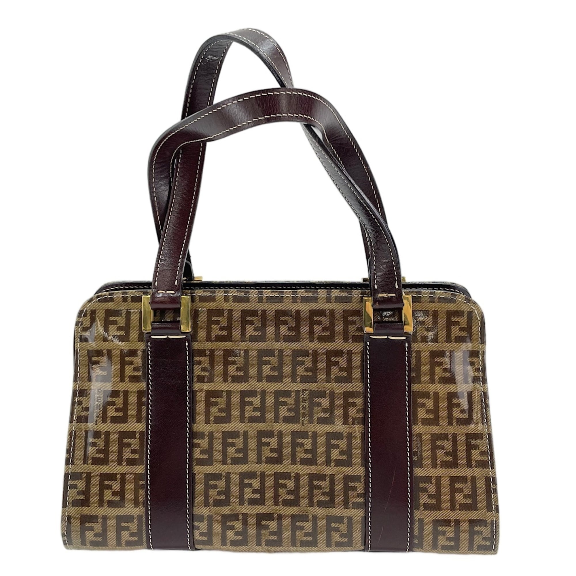 Fendi Brown Zucchino Handbag (Pre-Owned)