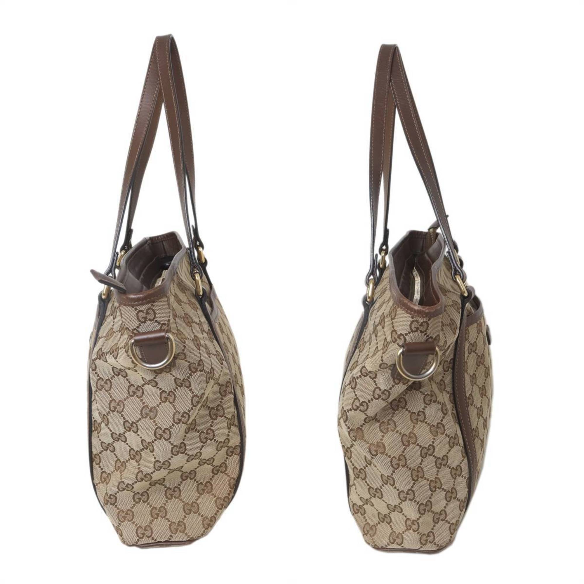 Gucci Beige Leather Tote Bag (Pre-Owned)