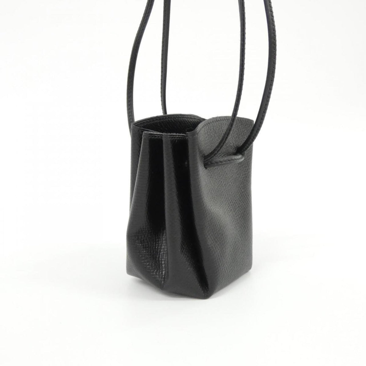 Hermes Black Courchevel Leather Handbag Pouch (Pre-Owned)
