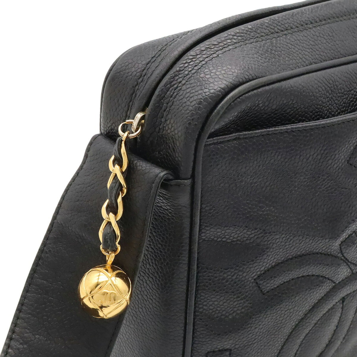 Chanel Black Grained Calfskin Shoulder Bag (Pre-Owned)