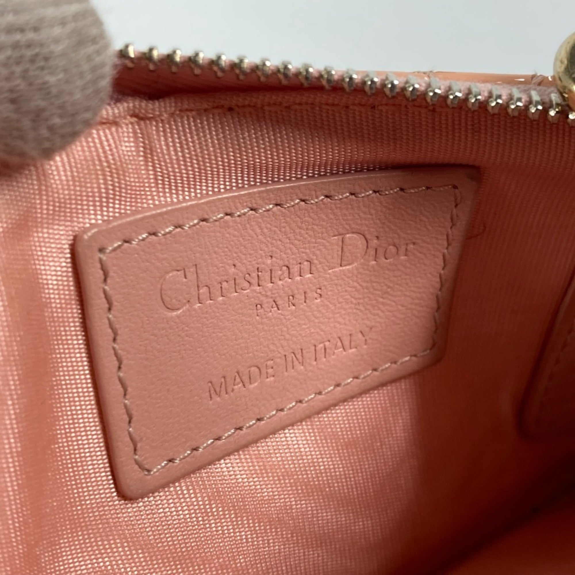 Christian Dior Pink Leather Coin Purse/Coin Case (Pre-Owned)