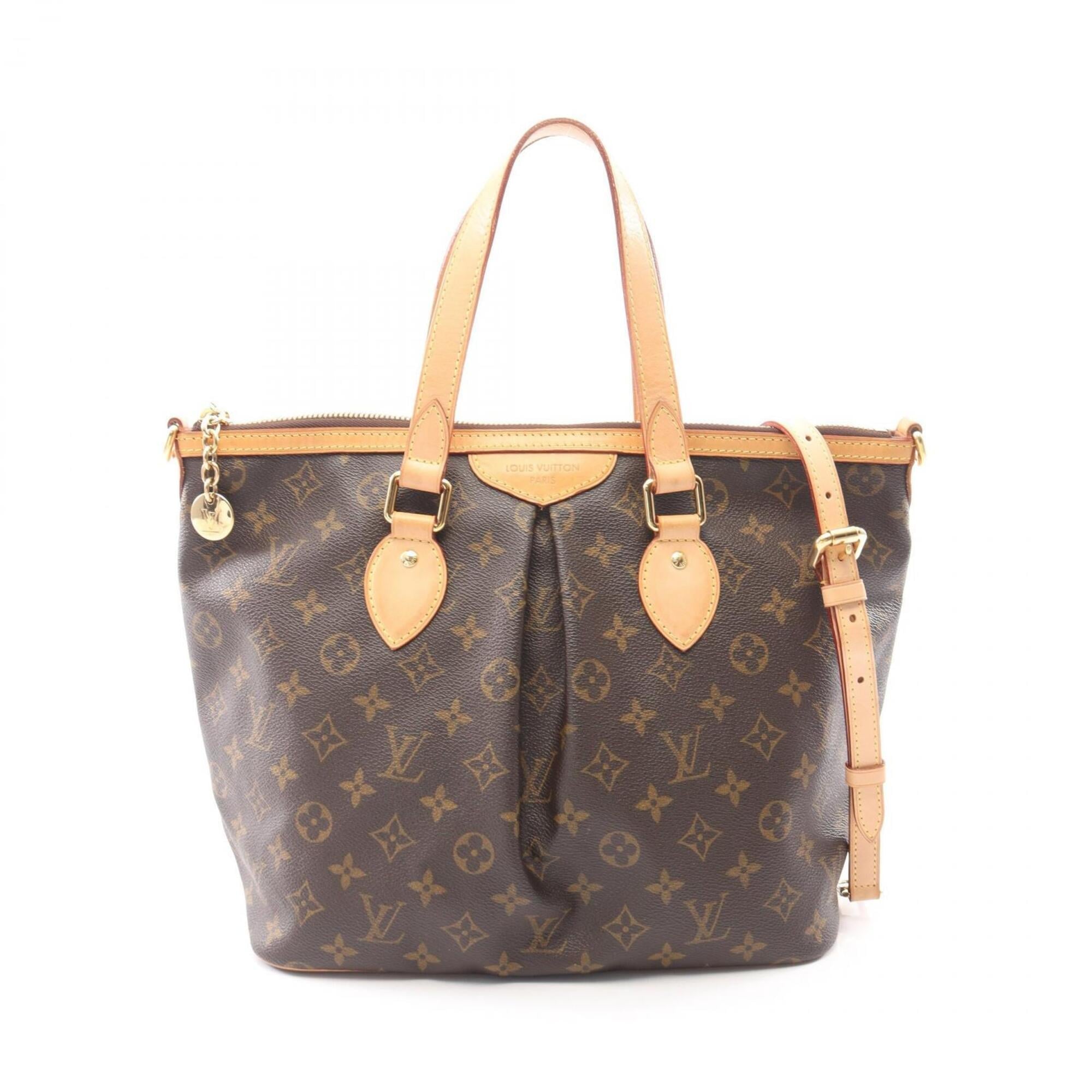 Louis Vuitton Brown Pvc Coated Canvas Leather Handbag (Pre-Owned)