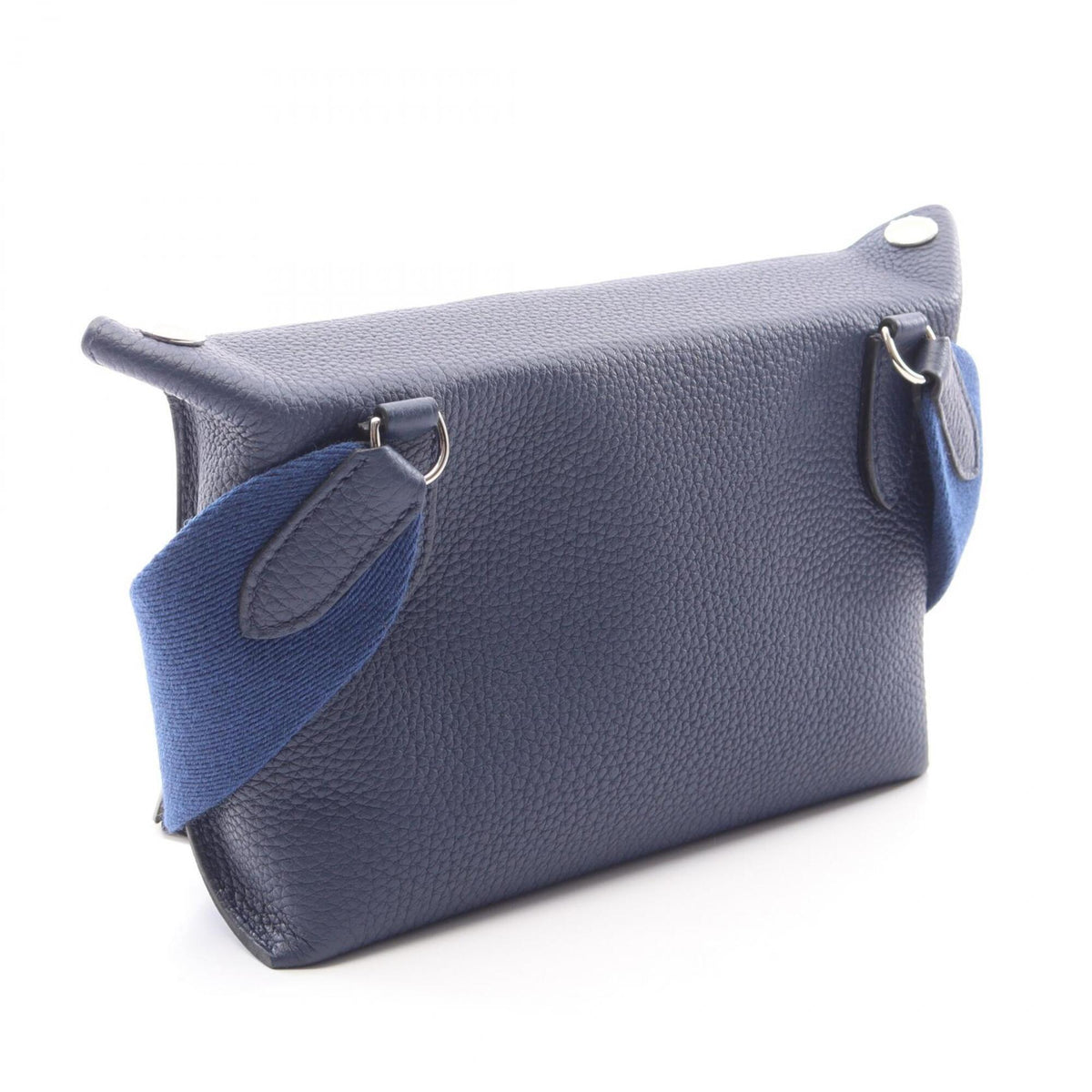 Hermes Blue Togo Leather Leather Handbag Shoulder Bag (Pre-Owned)