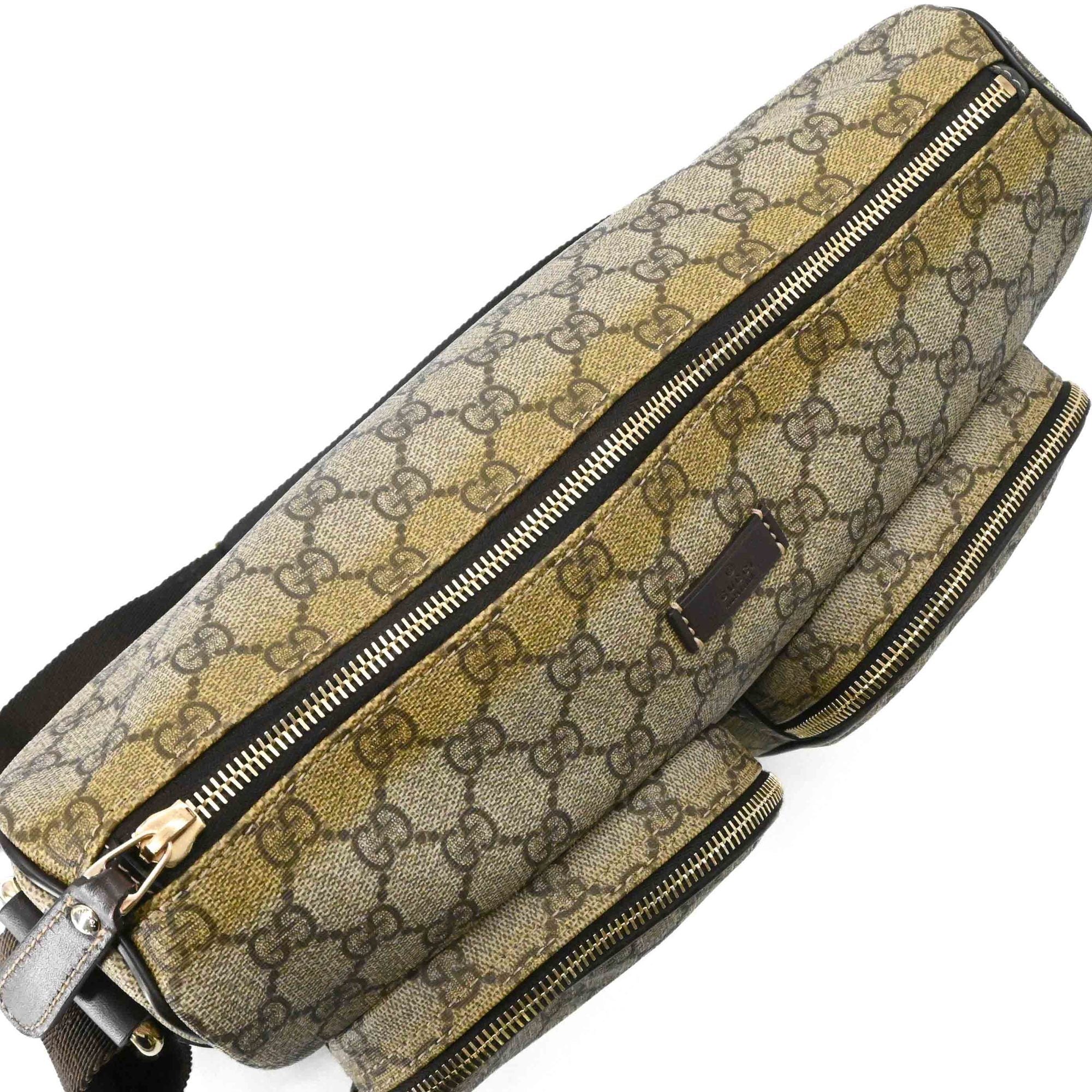 Gucci Beige Brown Pvc Leather Shoulder Bag (Pre-Owned)