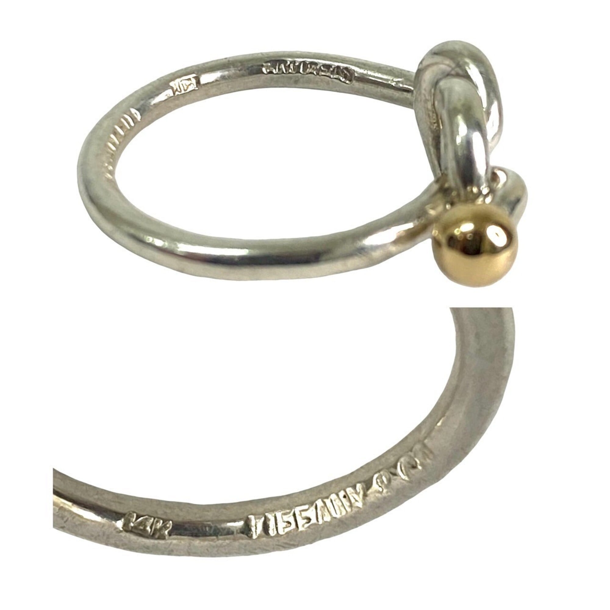 Tiffany Gold Silver Gold (18K) Silver 925 Band Ring (Pre-Owned)