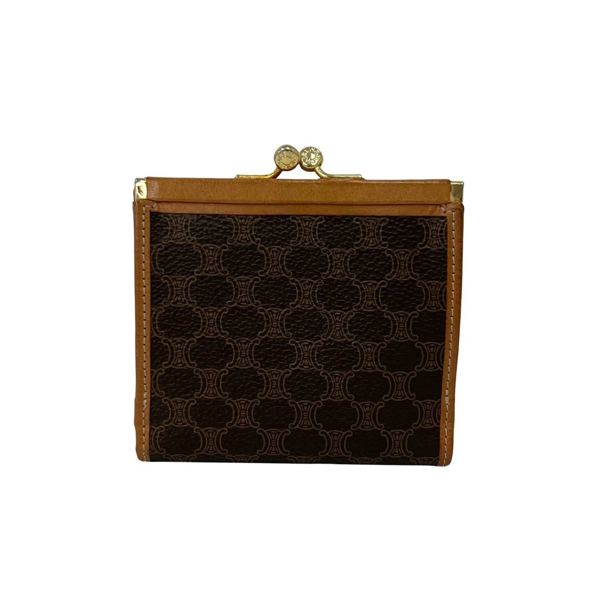 Celine Brown Pvc Leather Wallet (Tri-Fold) (Pre-Owned)