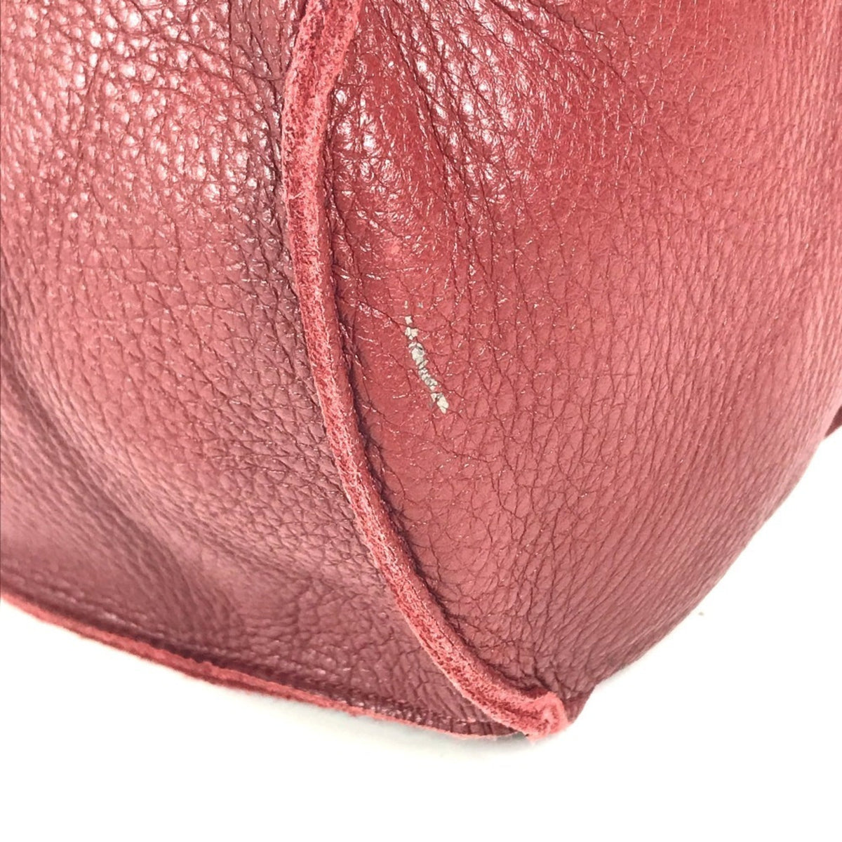 Bottega Veneta Red Color Leather Handbag (Pre-Owned)
