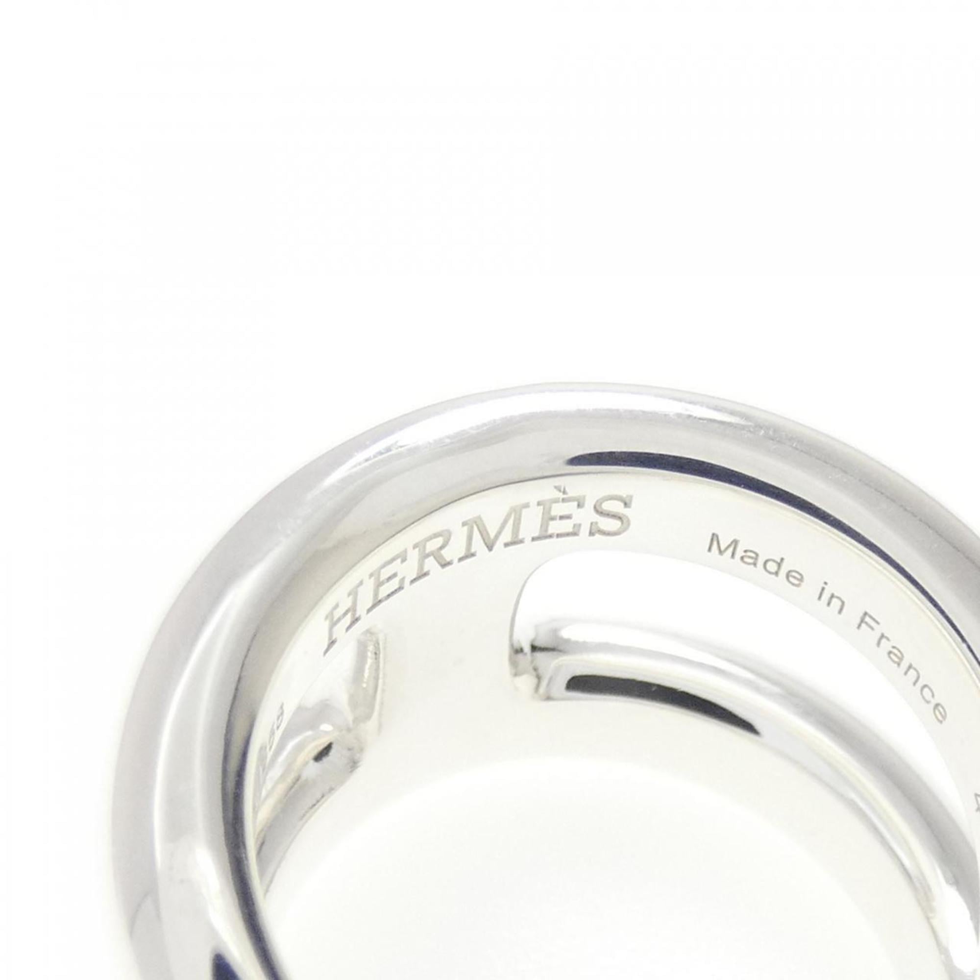 Hermes Silver 925 Band Ring (Pre-Owned)
