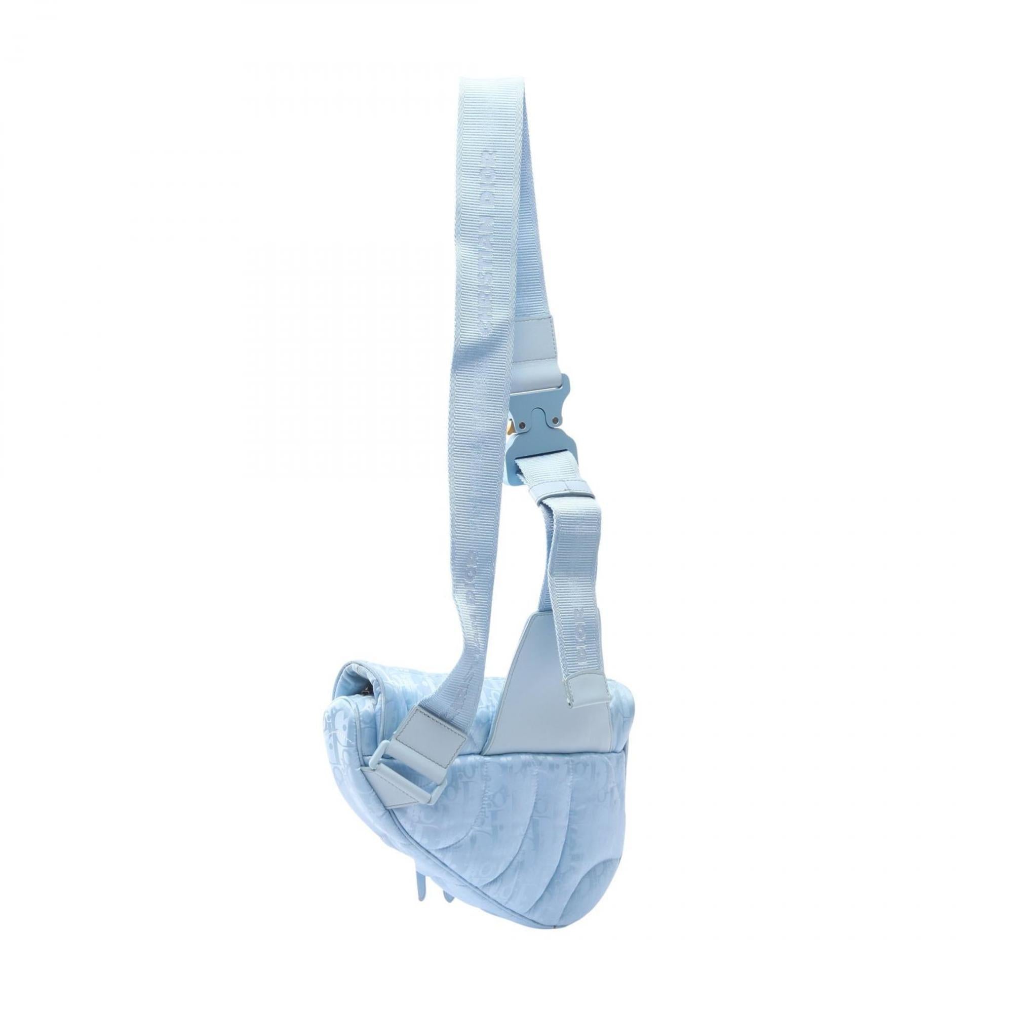 Christian Dior Blue Nylon Fanny Pack Saddle Bag (Pre-Owned)