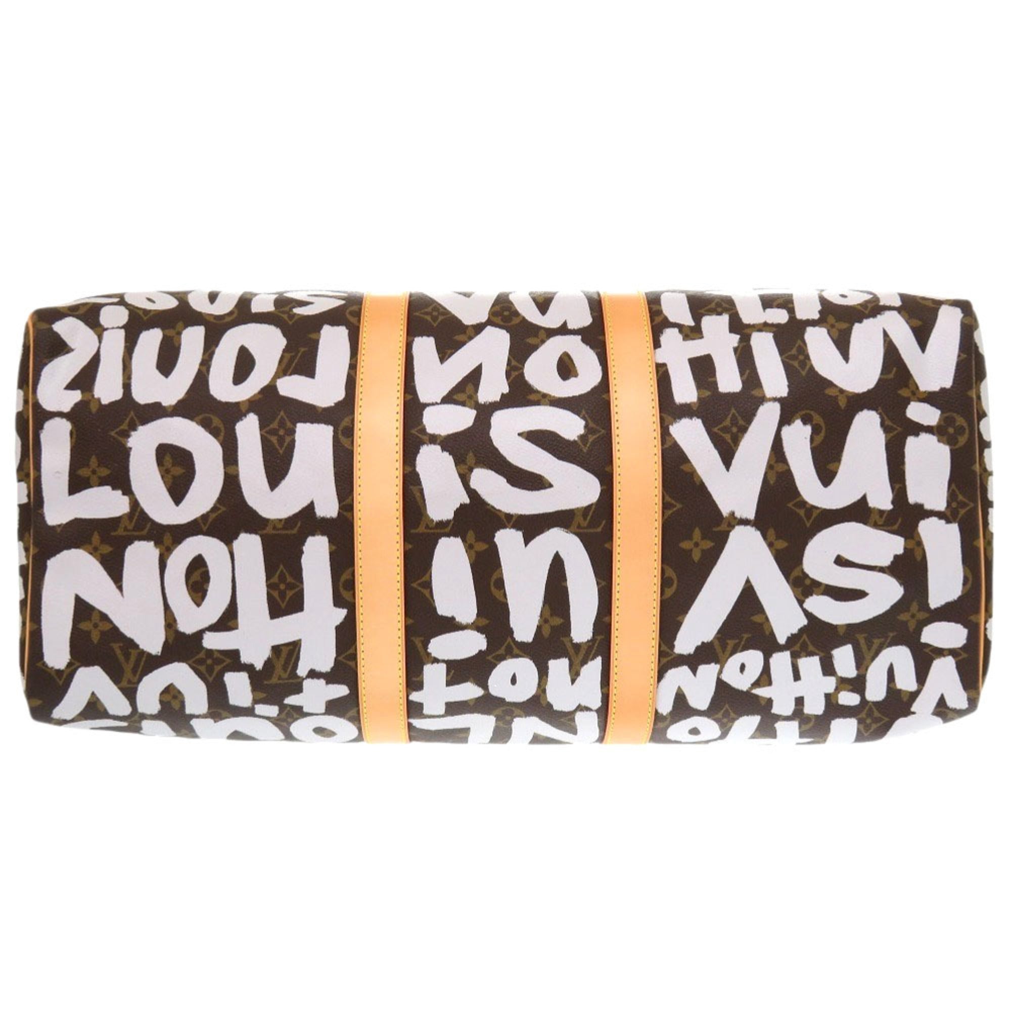 Louis Vuitton Monogram Graffiti Brown Monogram White Monogram Graffiti Monogram Boston Bag (Pre-Owned)