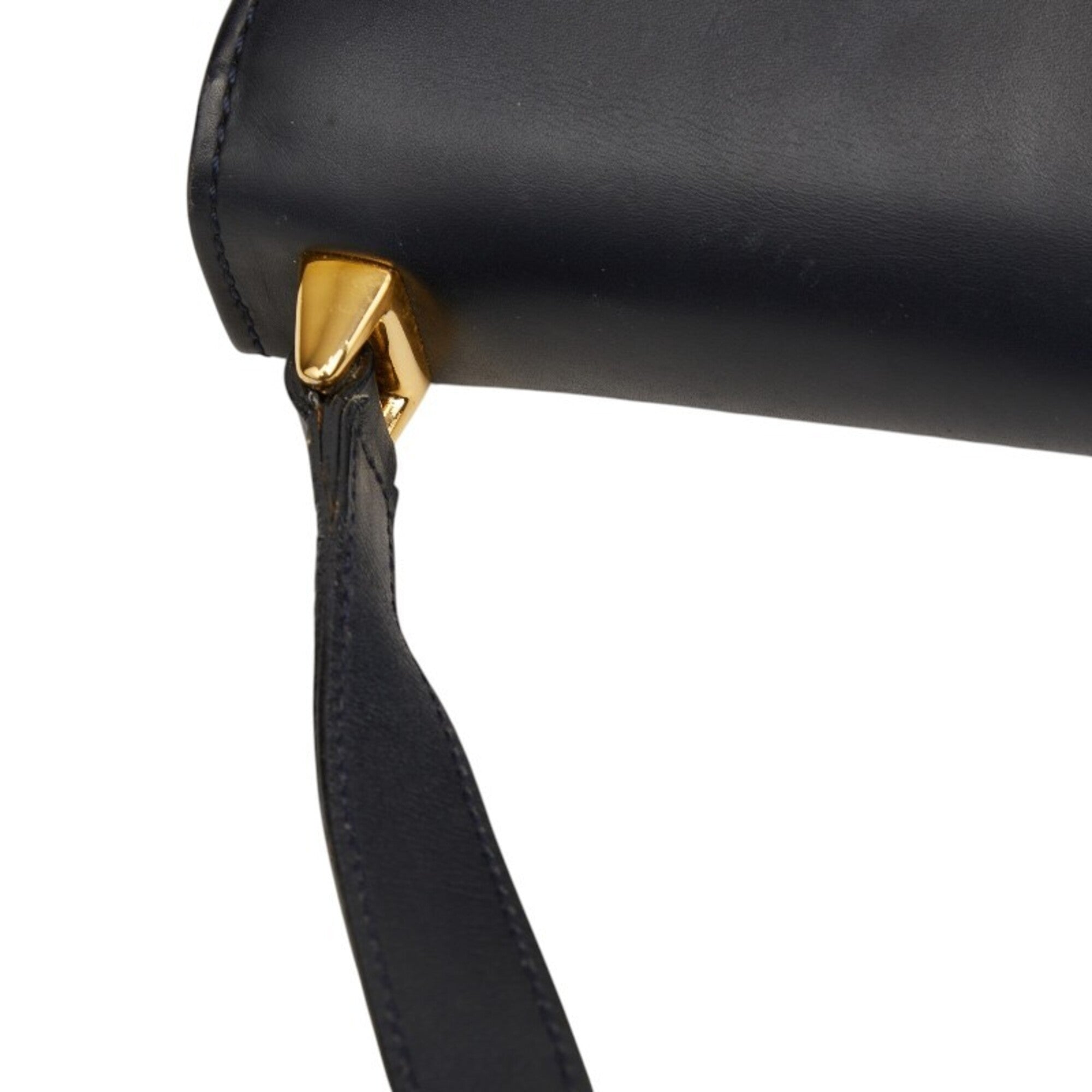 Salvatore Ferragamo Black Leather Shoulder Bag (Pre-Owned)