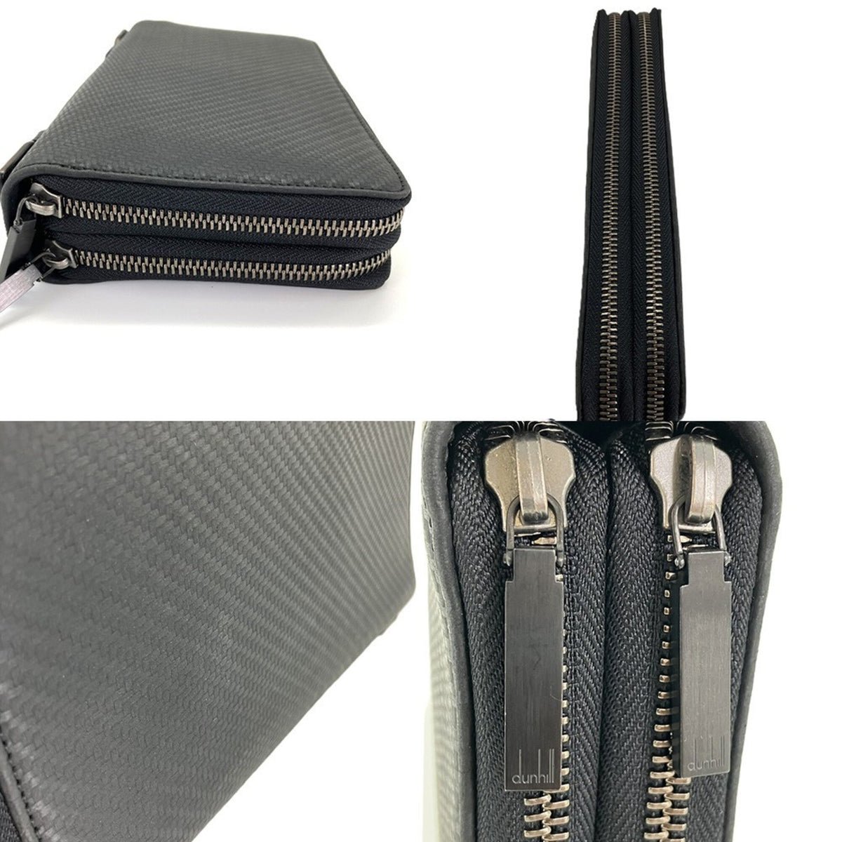 Dunhill Black Leather Long Wallet (Bi-Fold) (Pre-Owned)