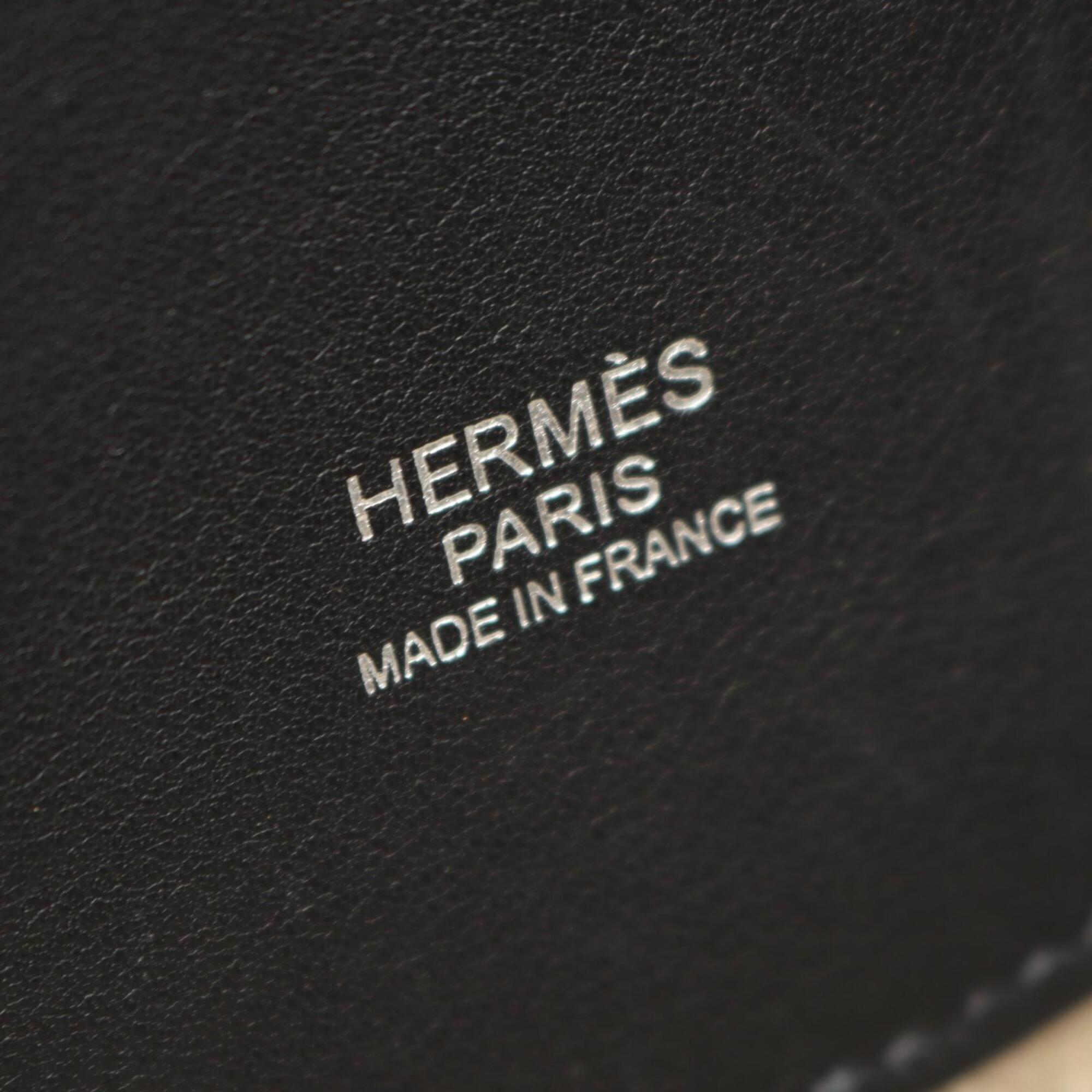 Hermes Beige Black Canvas Leather Backpack (Pre-Owned)