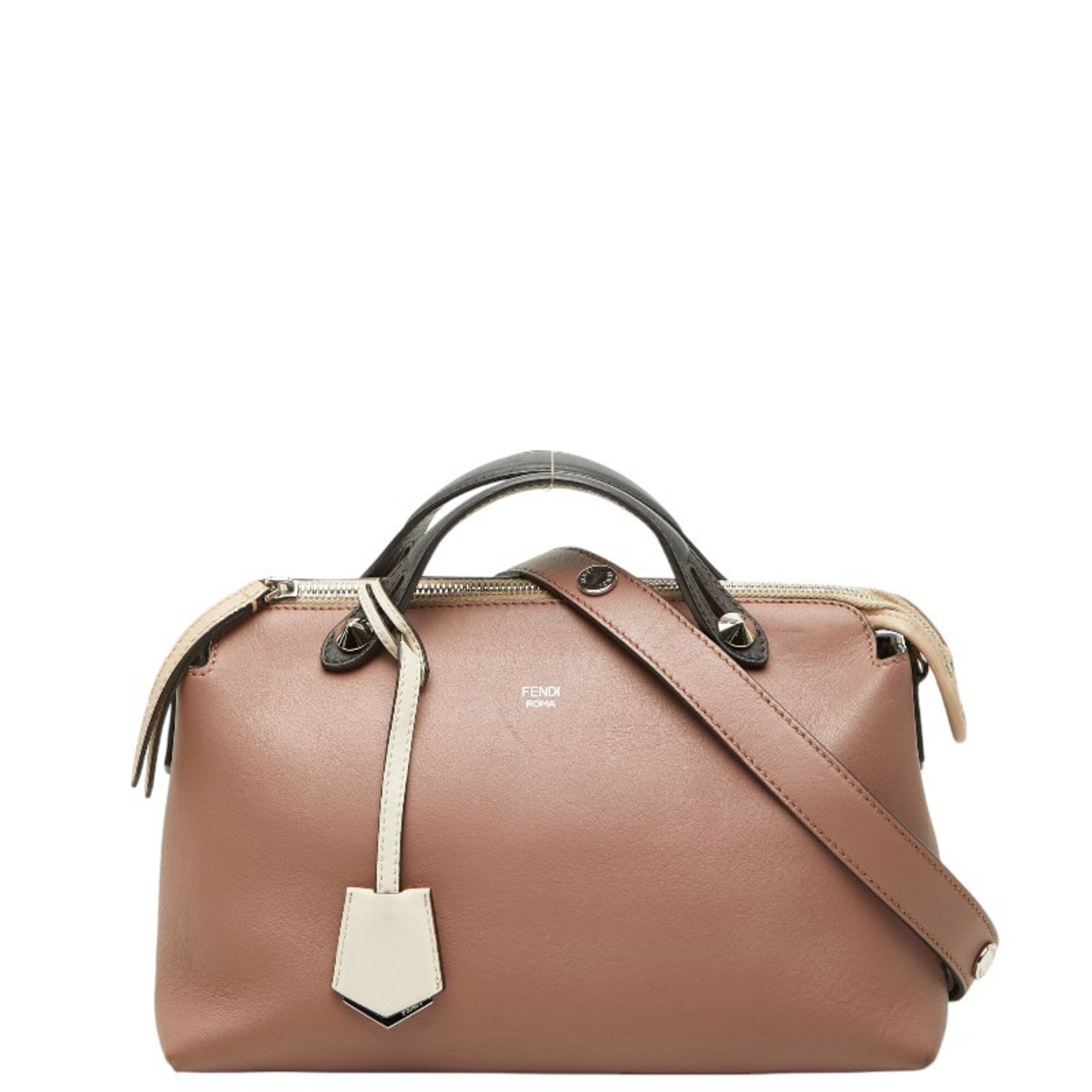 Fendi Pink Leather Handbag Shoulder Bag (Pre-Owned)