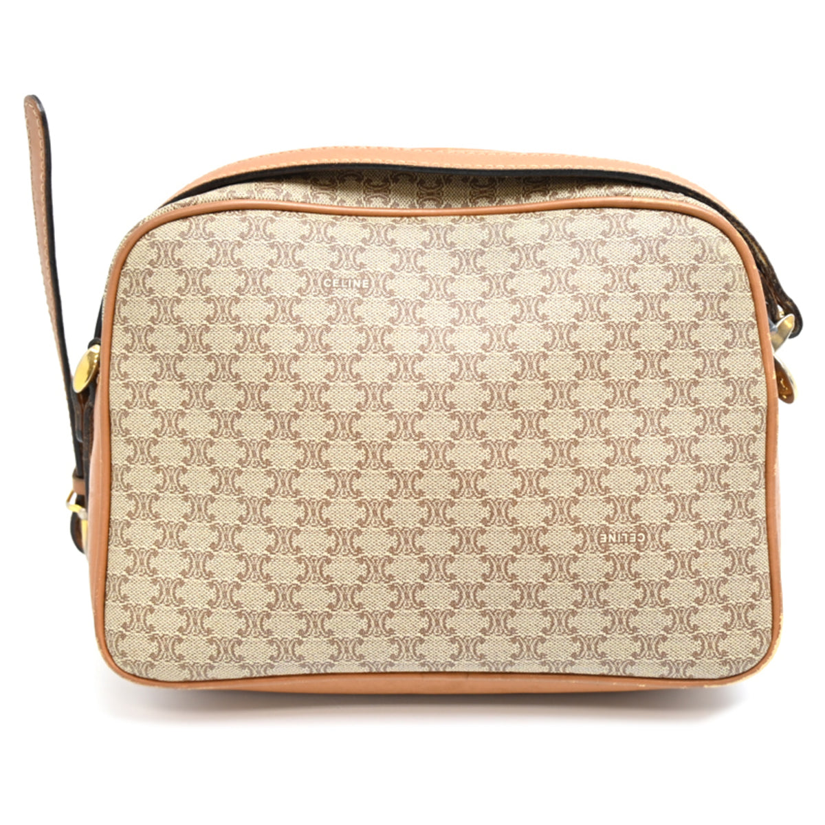 Celine Beige Coated Canvas Shoulder Bag (Pre-Owned)