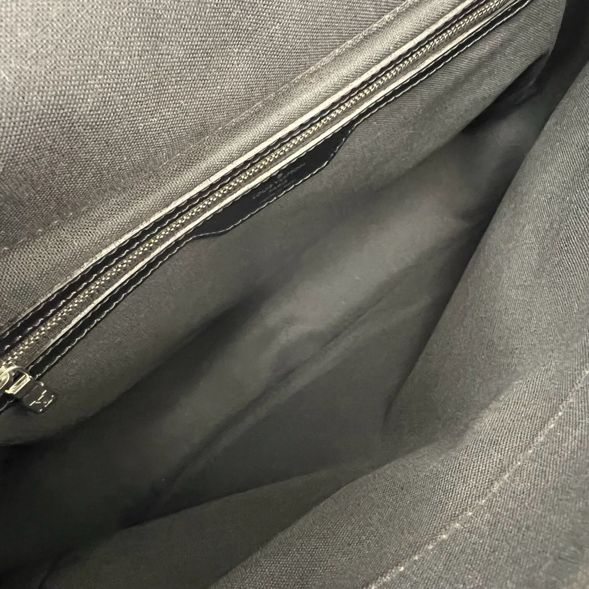 Louis Vuitton Black Green Leather Canvas Shoulder Bag (Pre-Owned)