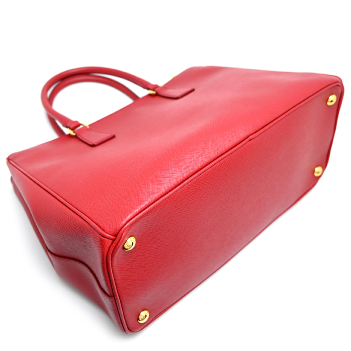 Prada Fuoco Red Color Leather Handbag (Pre-Owned)