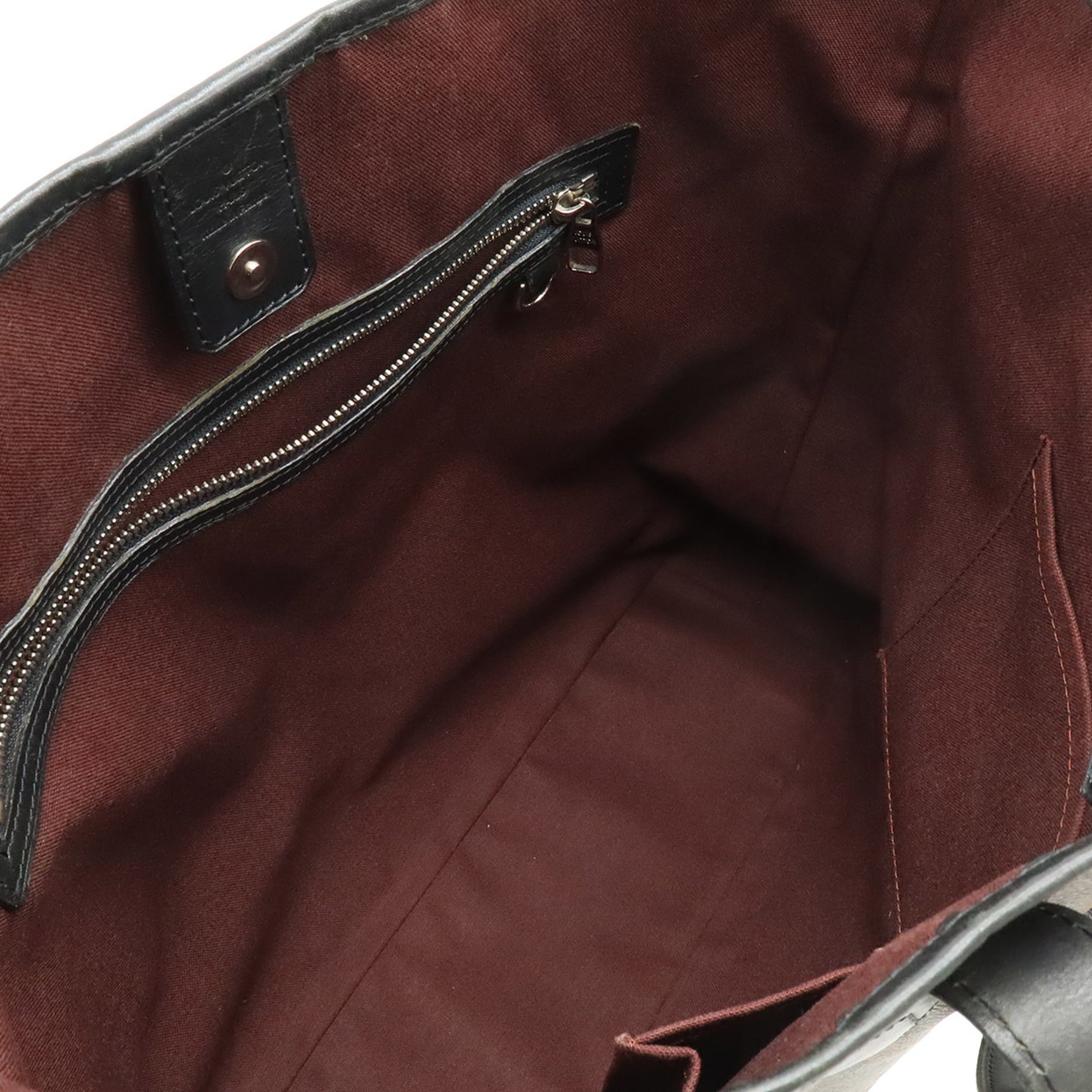 Louis Vuitton Monogram Black Brown Monogram Leather Shoulder Bag Tote Bag (Pre-Owned)