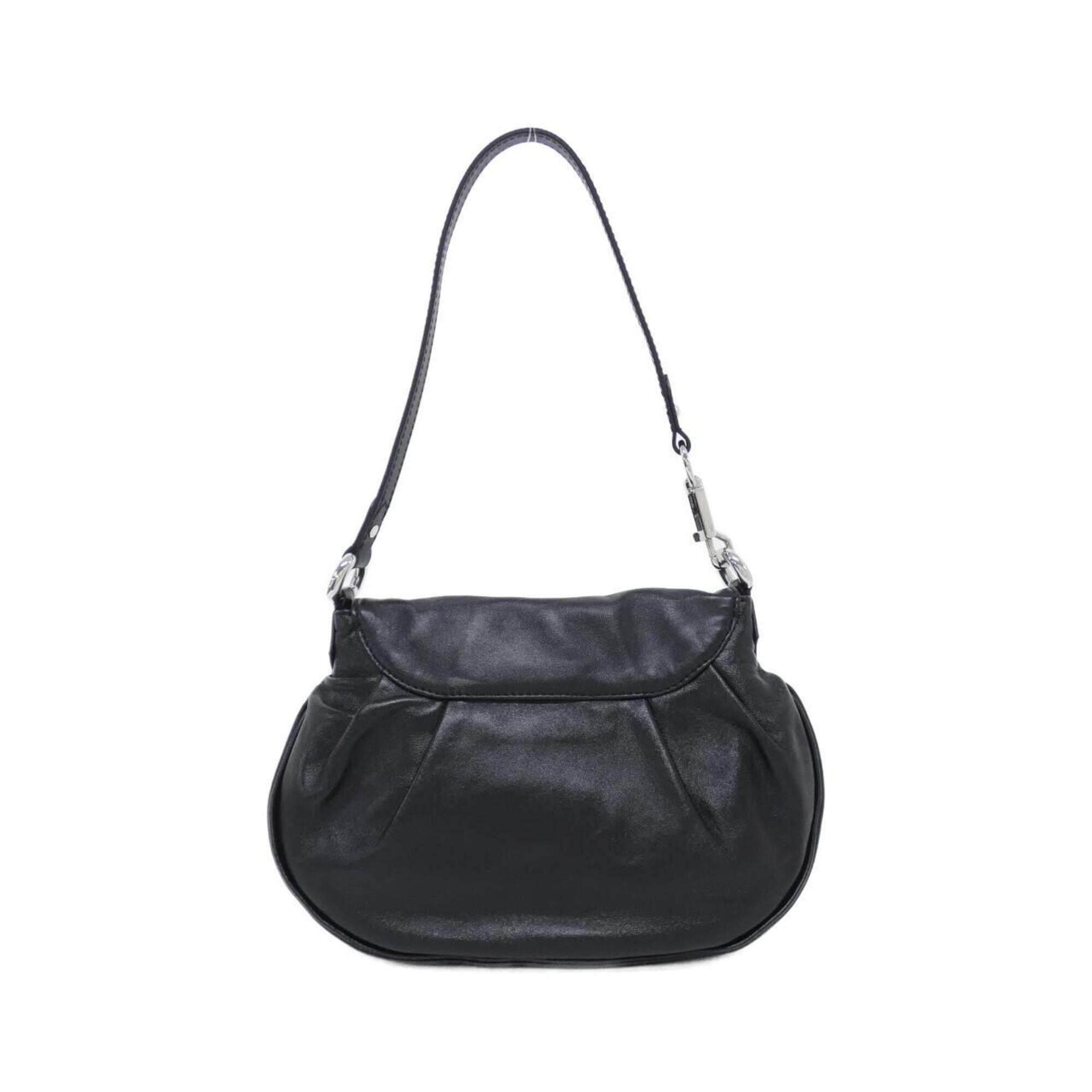 Louis Vuitton Black Leather Shoulder Bag (Pre-Owned)