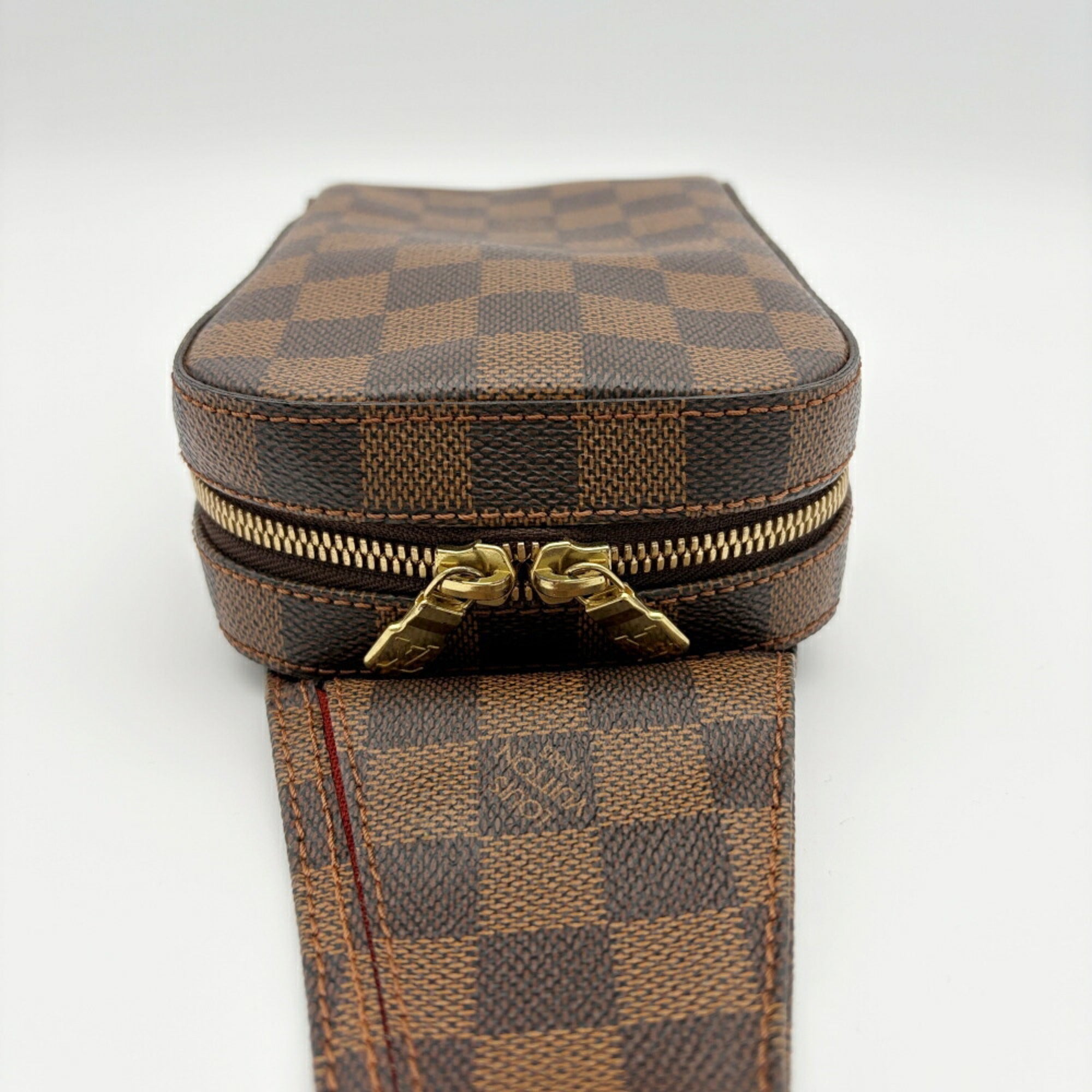 Louis Vuitton Damier Canvas Ebene Pvc Canvas Pouch Sling Bag (Pre-Owned)