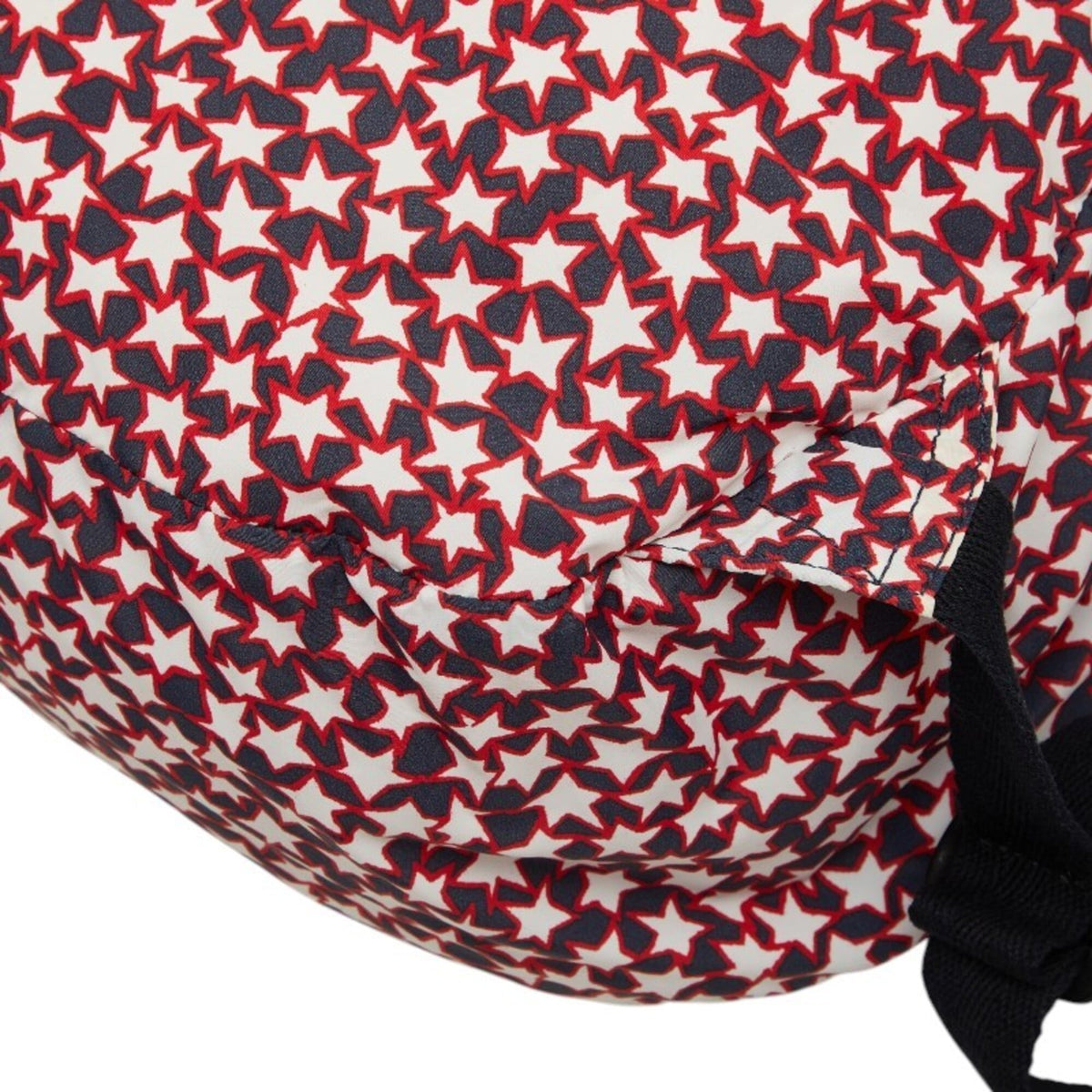 Valentino Navy Red Color Nylon Leather Backpack (Pre-Owned)