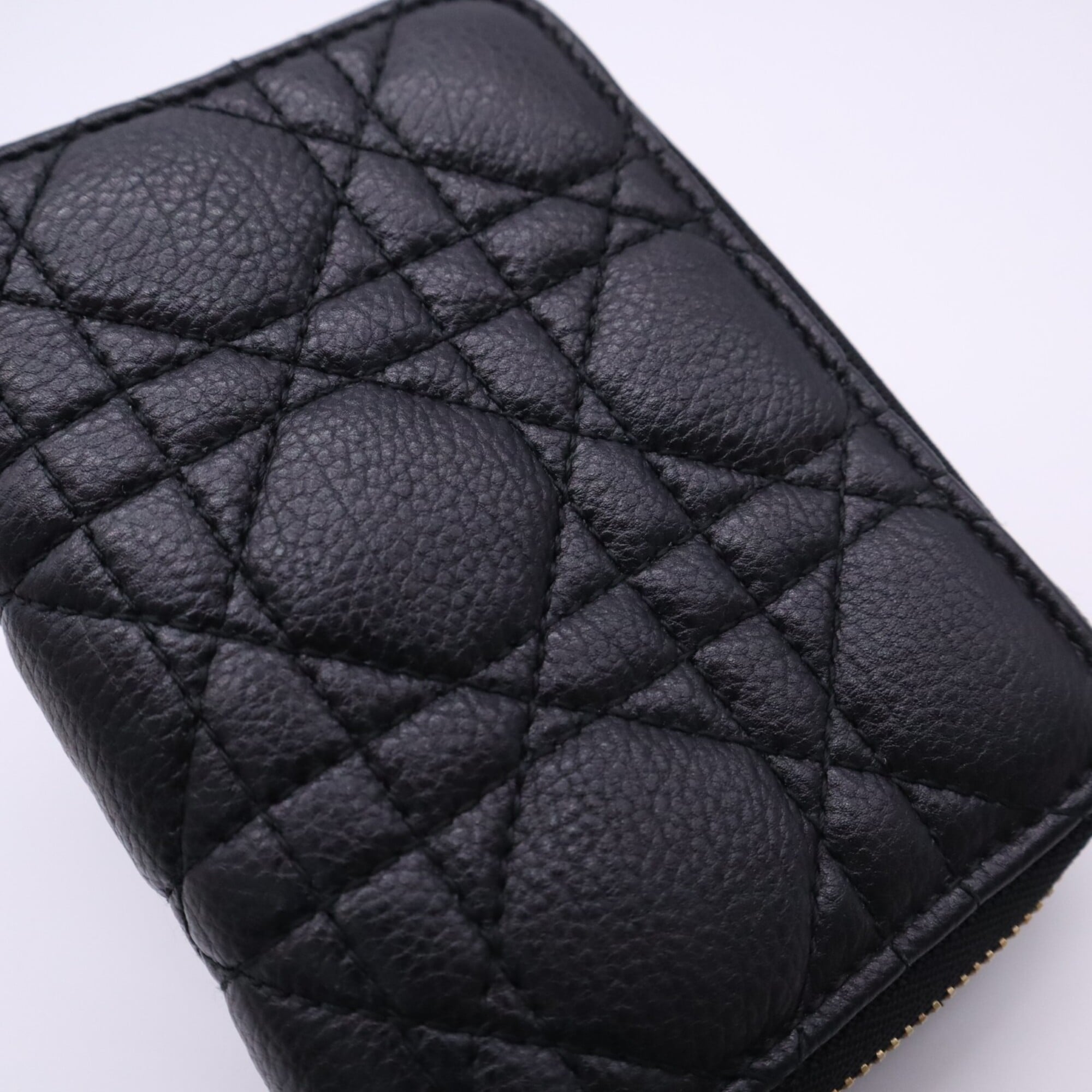 Christian Dior Black Leather Wallet (Tri-Fold) (Pre-Owned)