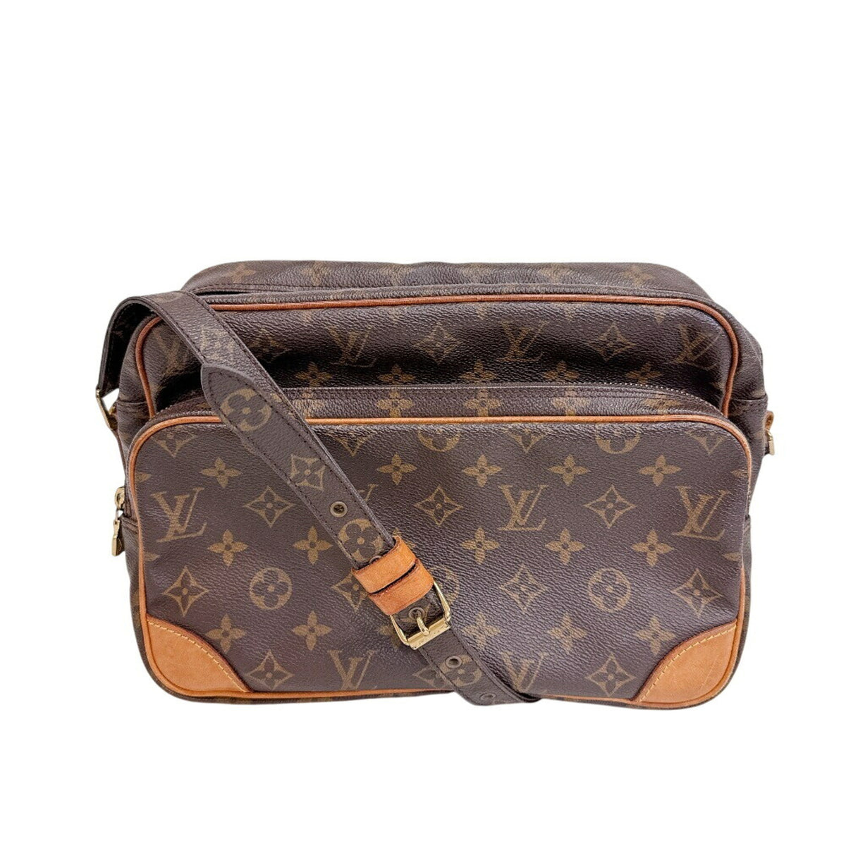 Louis Vuitton Brown Monogram Leather Shoulder Bag (Pre-Owned)