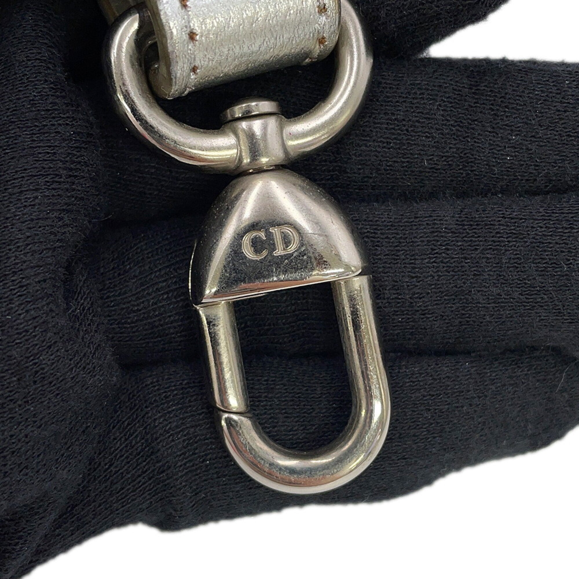 Christian Dior Silver Leather Handbag (Pre-Owned)
