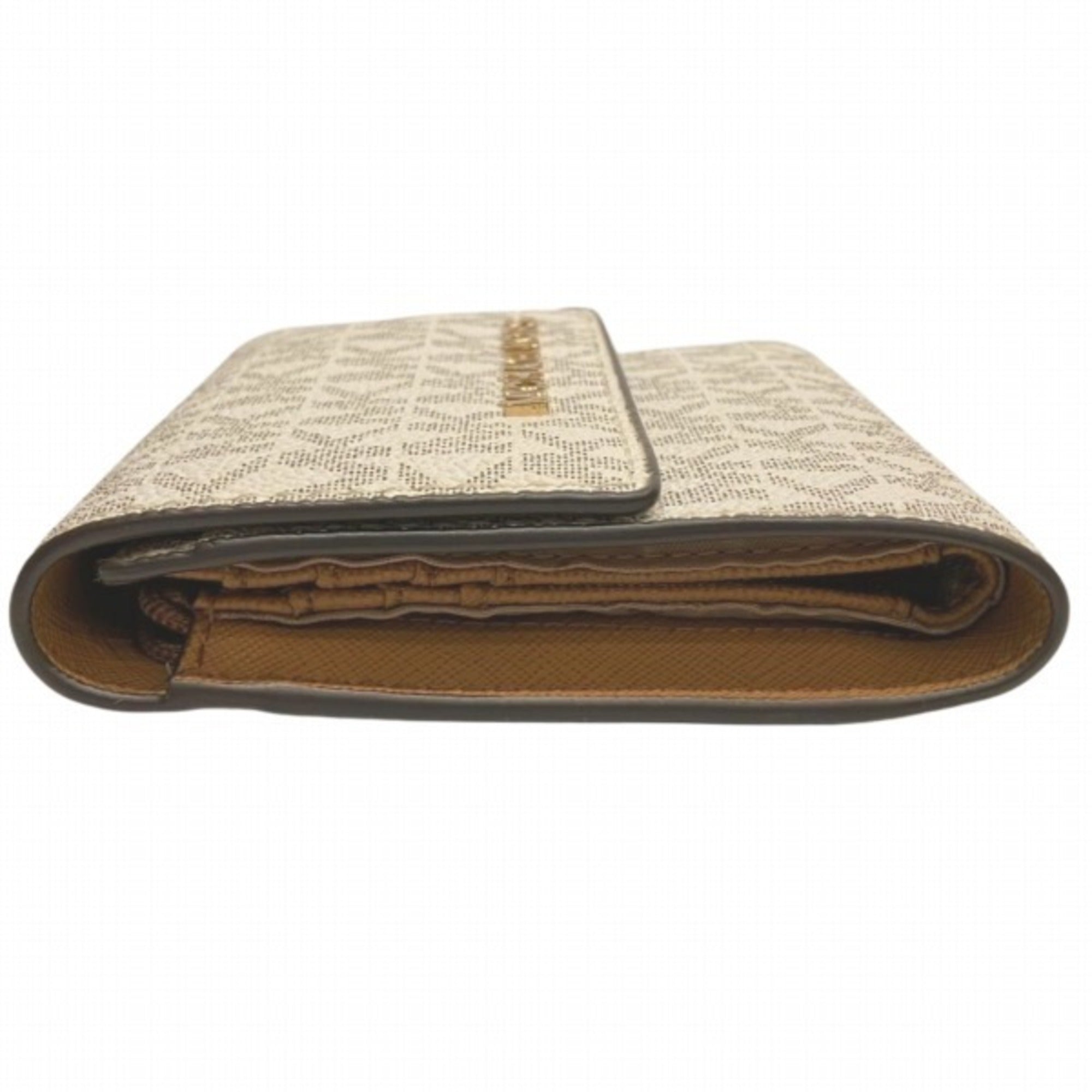 Michael Kors White Pvc Leather Wallet (Tri-Fold) (Pre-Owned)