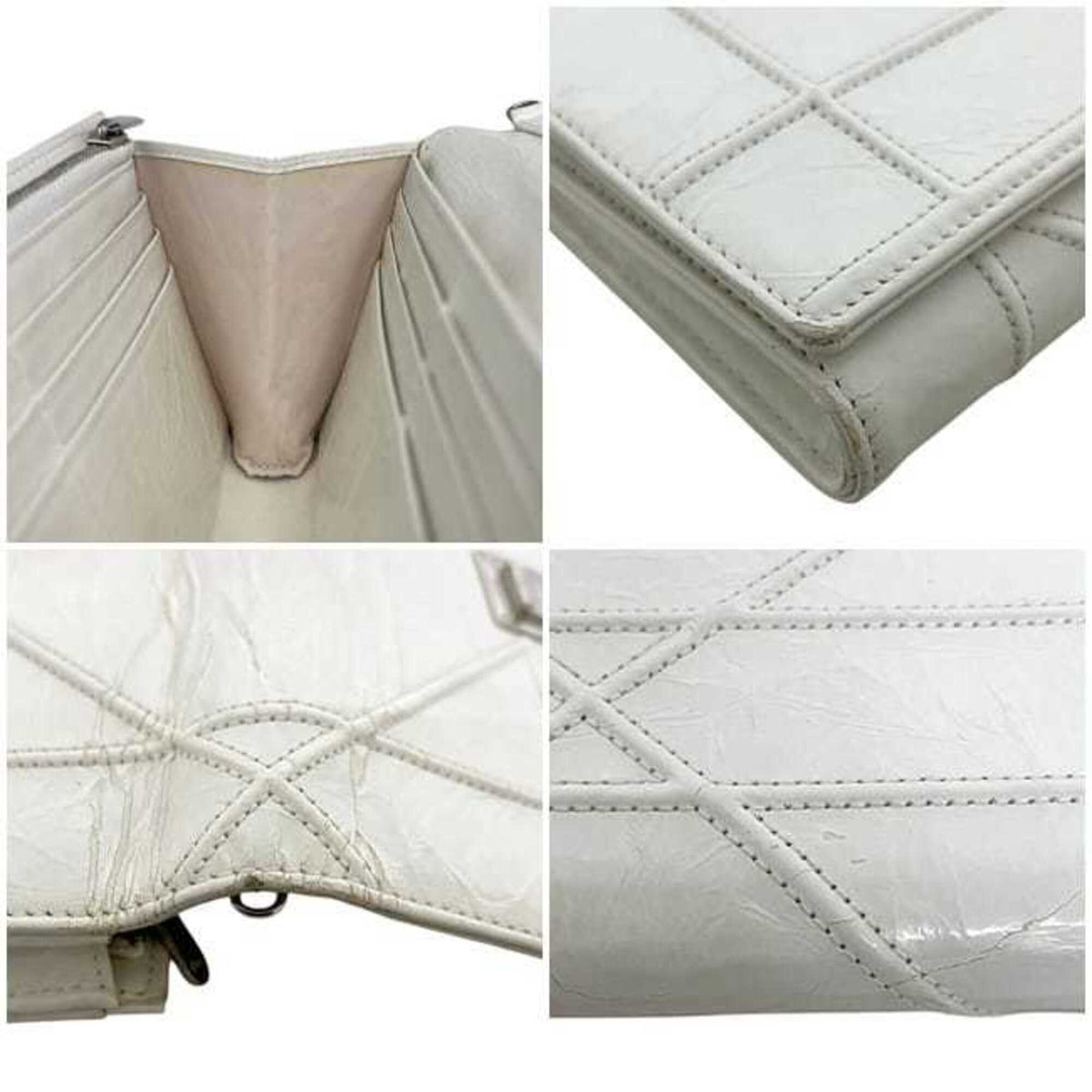 Christian Dior White Leather Shoulder Bag (Pre-Owned)