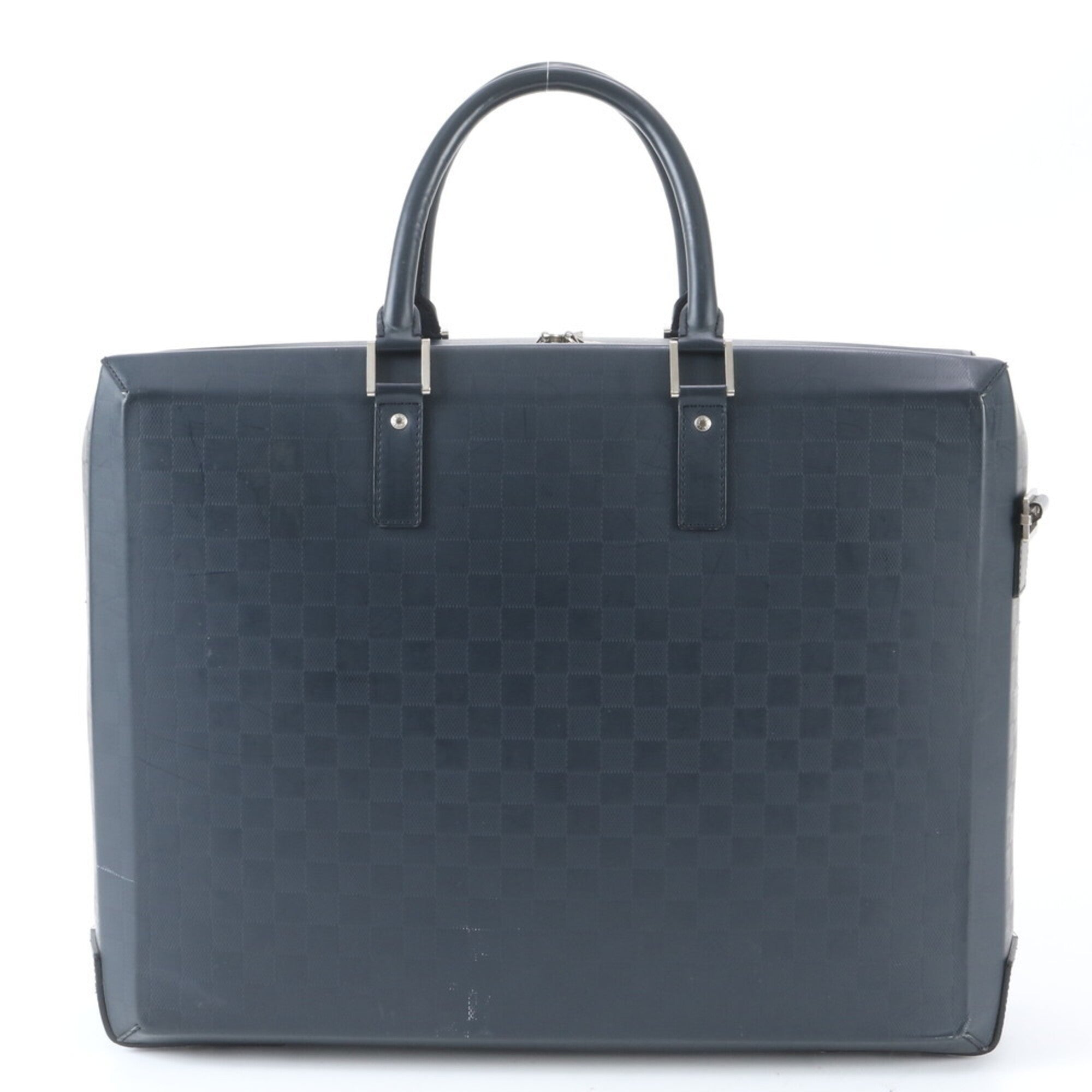 Louis Vuitton Damier Glace Marine Leather Handbag Tote Bag (Pre-Owned)