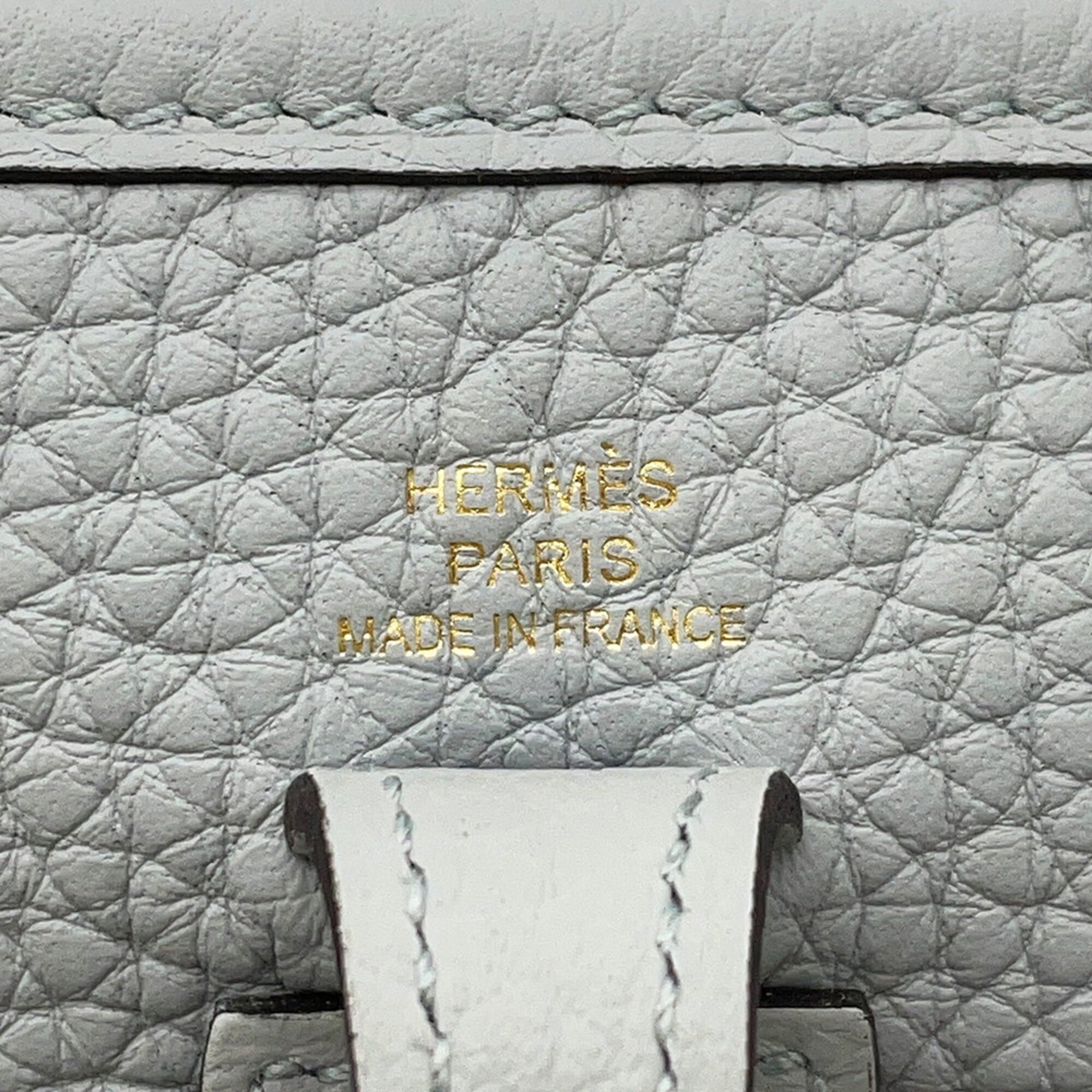 Hermes Evelyne Gold Taurillon Clemence Leather Handbag Shoulder Bag (Pre-Owned)