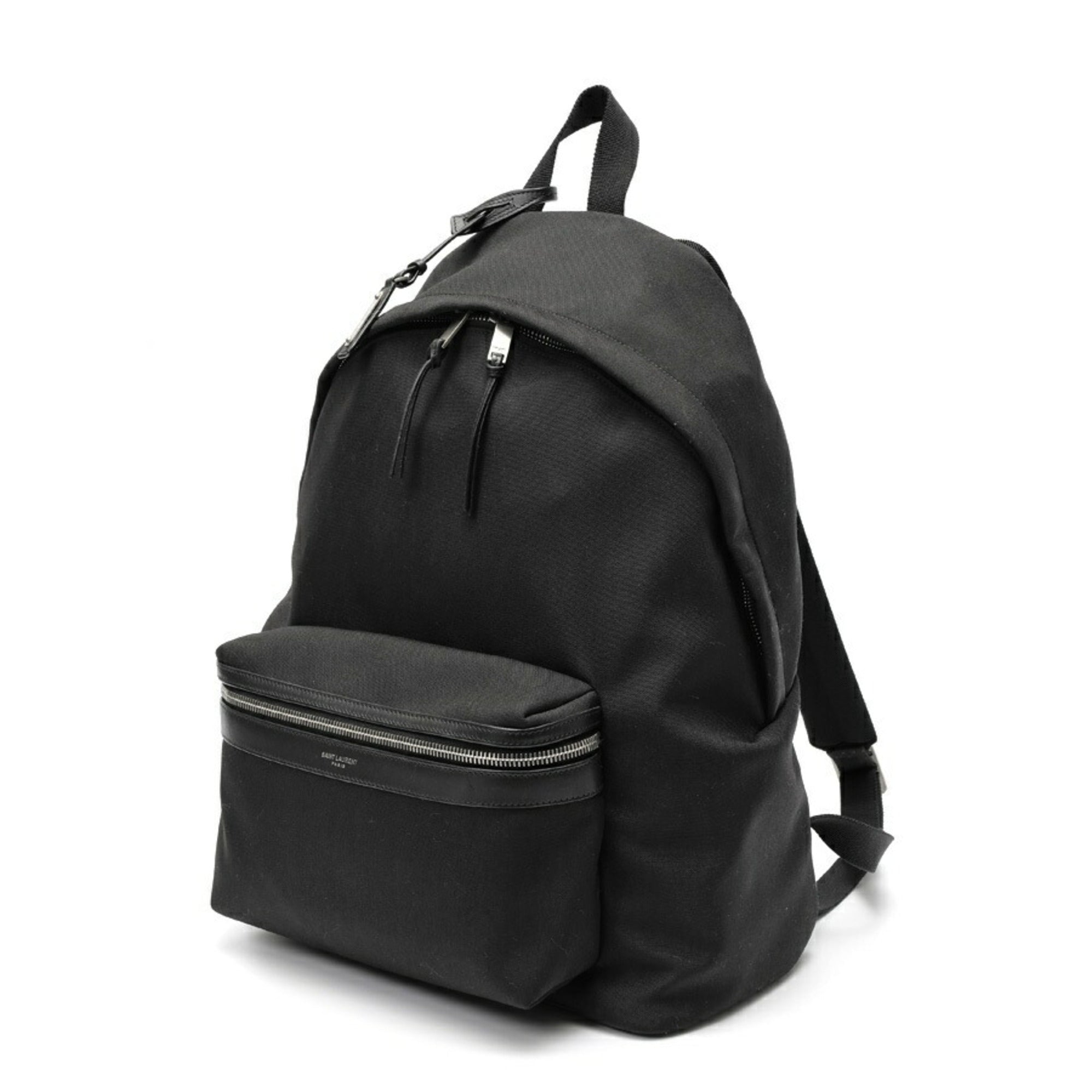 Saint Laurent Black Nylon Leather Backpack (Pre-Owned)