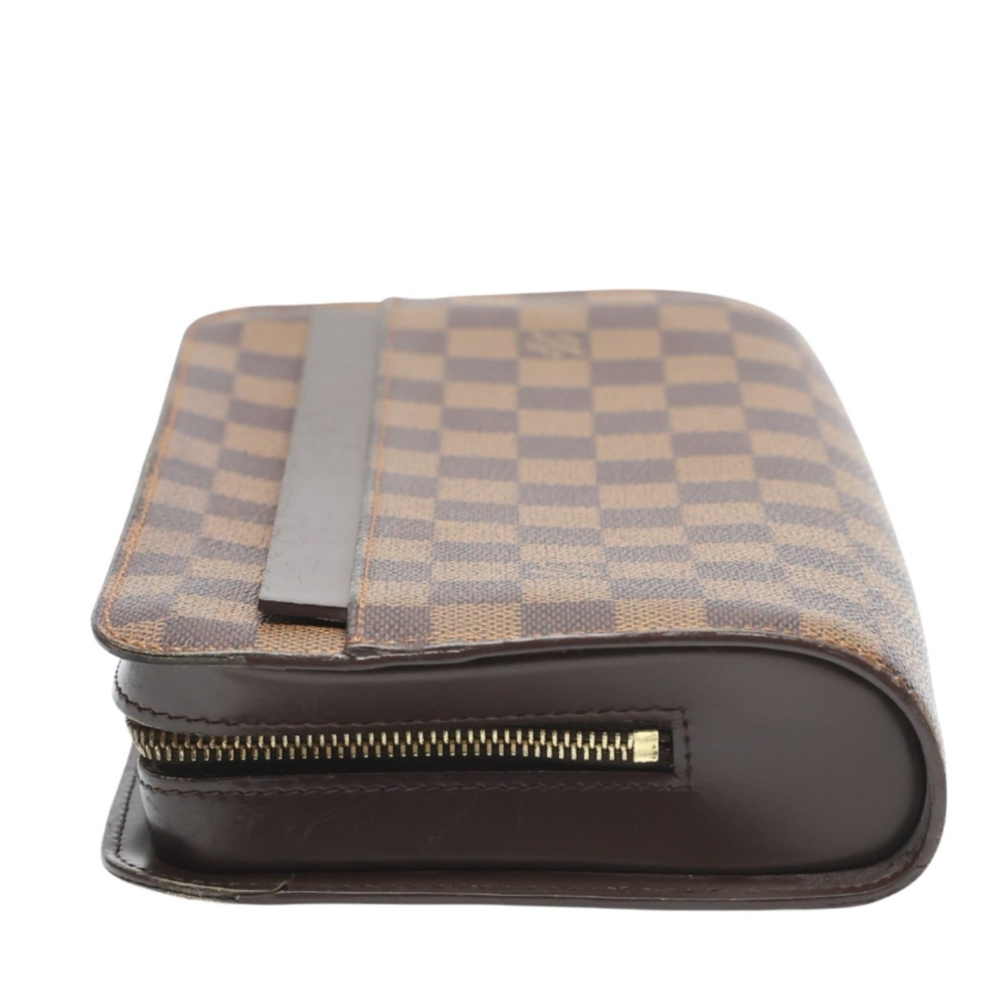 Louis Vuitton Damier Brown Damier Canvas Clutch Bag (Pre-Owned)