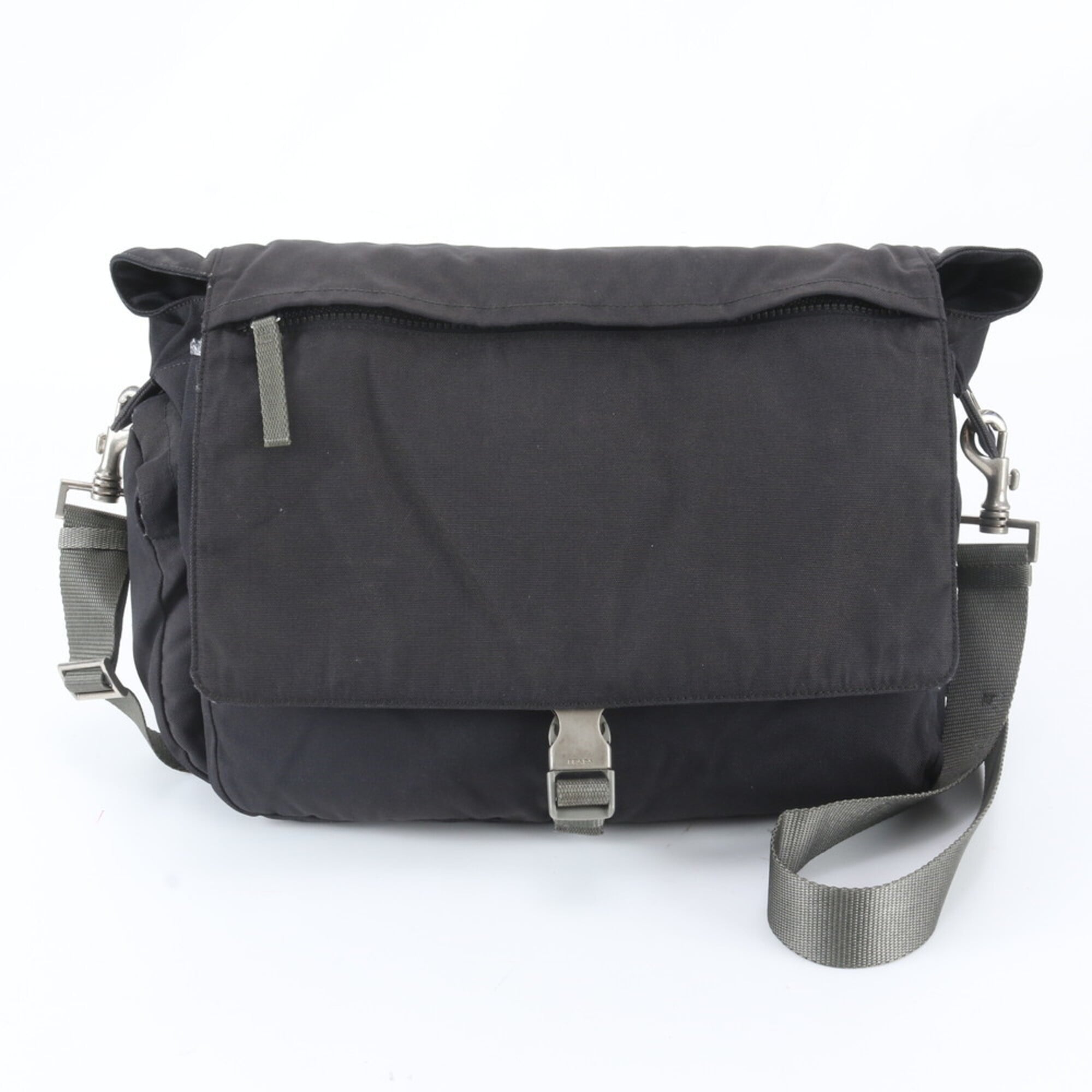 Pradasports Black Messenger Bag Shoulder Bag Tote Bag (Pre-Owned)