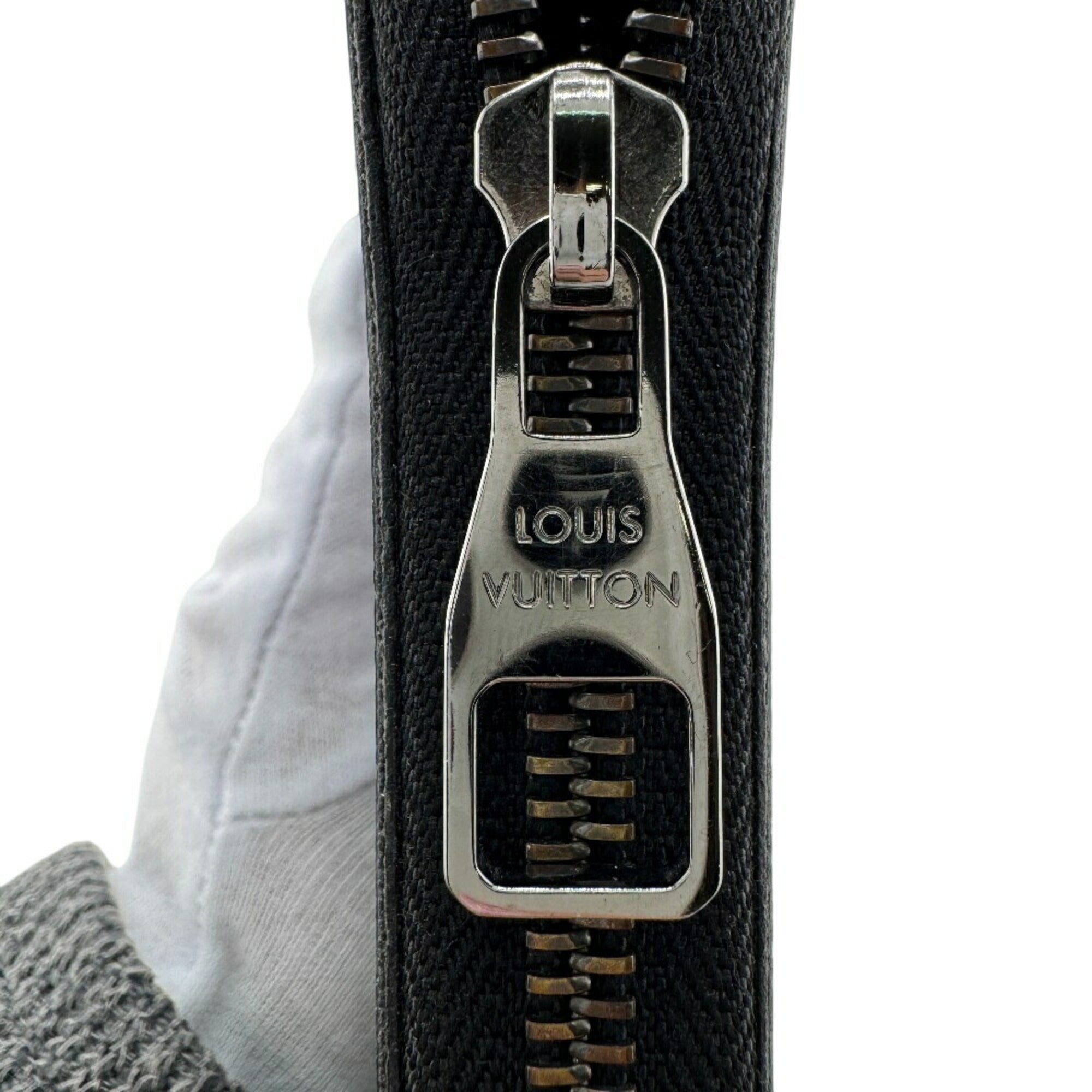 Louis Vuitton Black Gray Monogram Eclipse Monogram Eclipse Wallet (Bi-Fold) (Pre-Owned)
