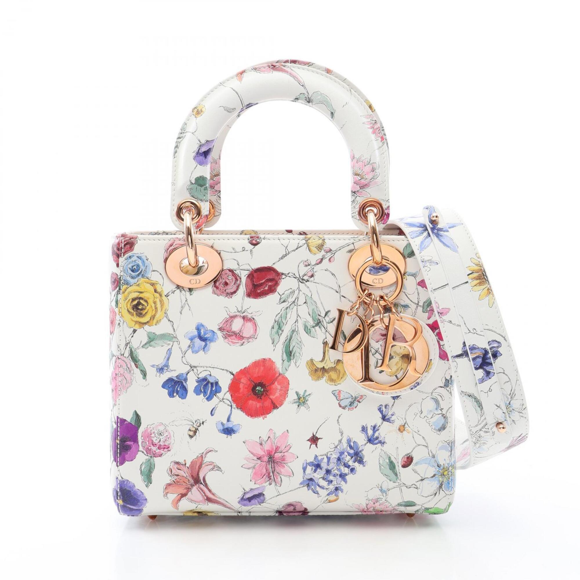 Christian Dior Multi-Color White Leather Handbag (Pre-Owned)