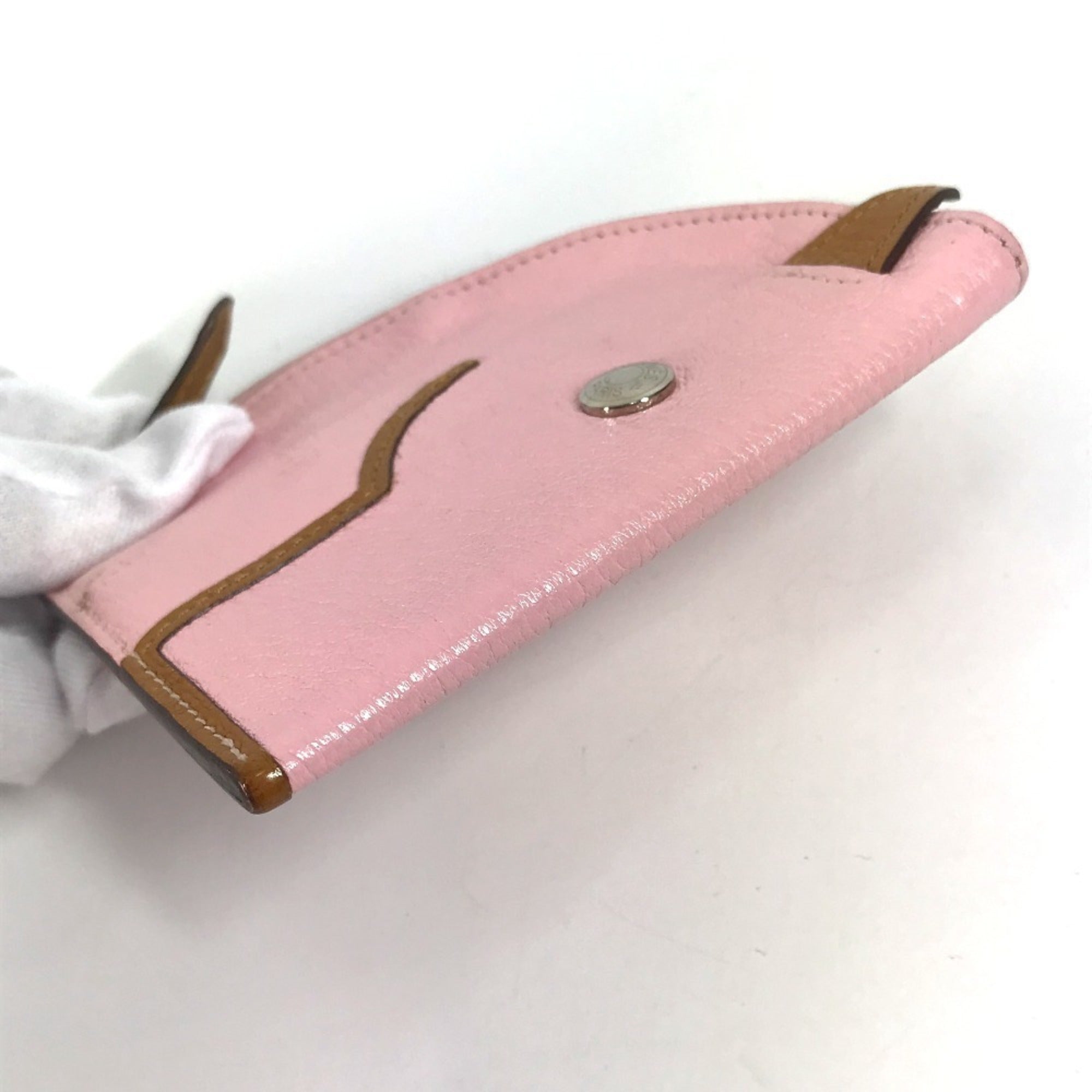 Hermes Pink Chevre Leather Coin Purse/Coin Case (Pre-Owned)